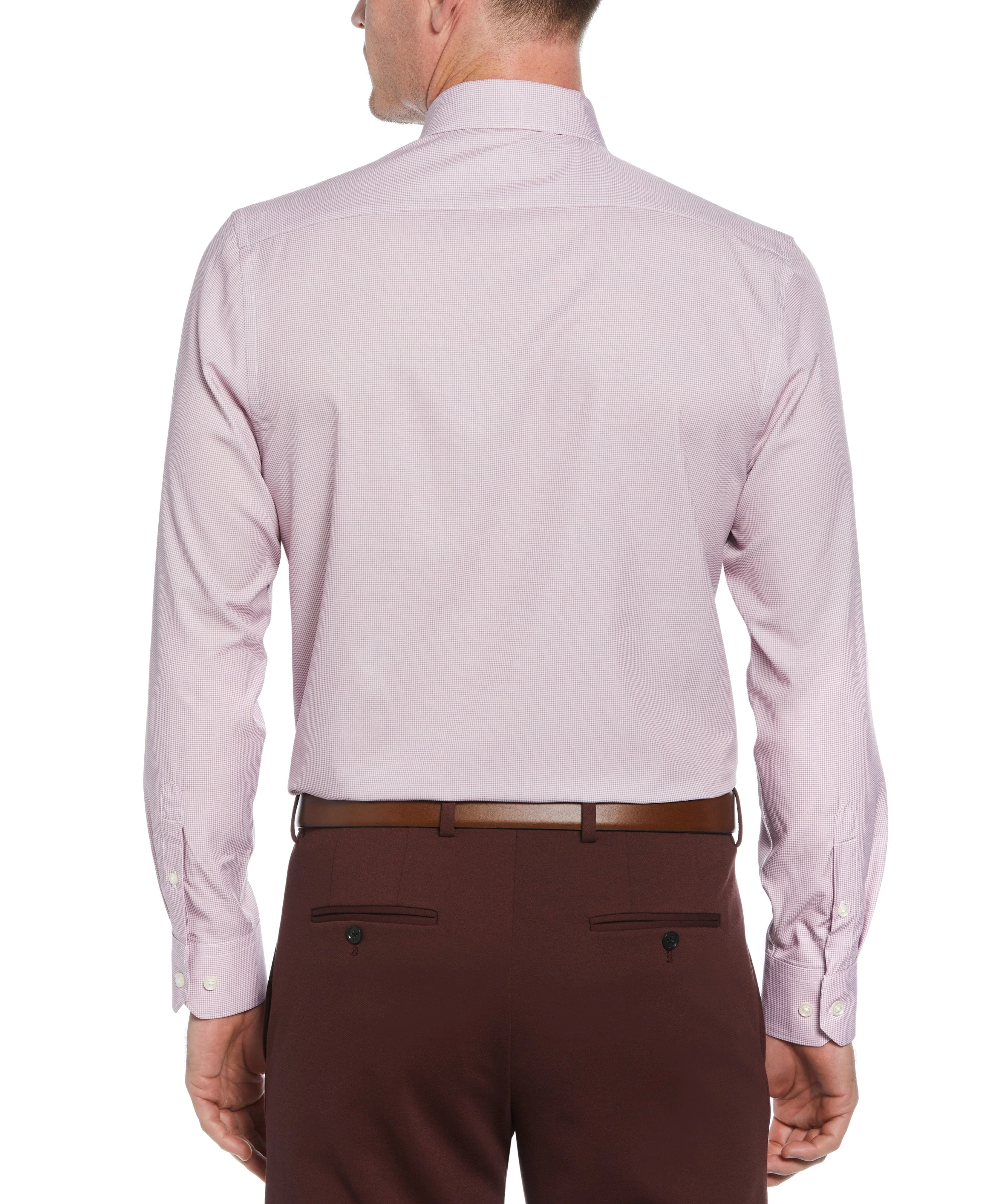 Slim Fit Button-Down Stretch Gingham Dress Shirt