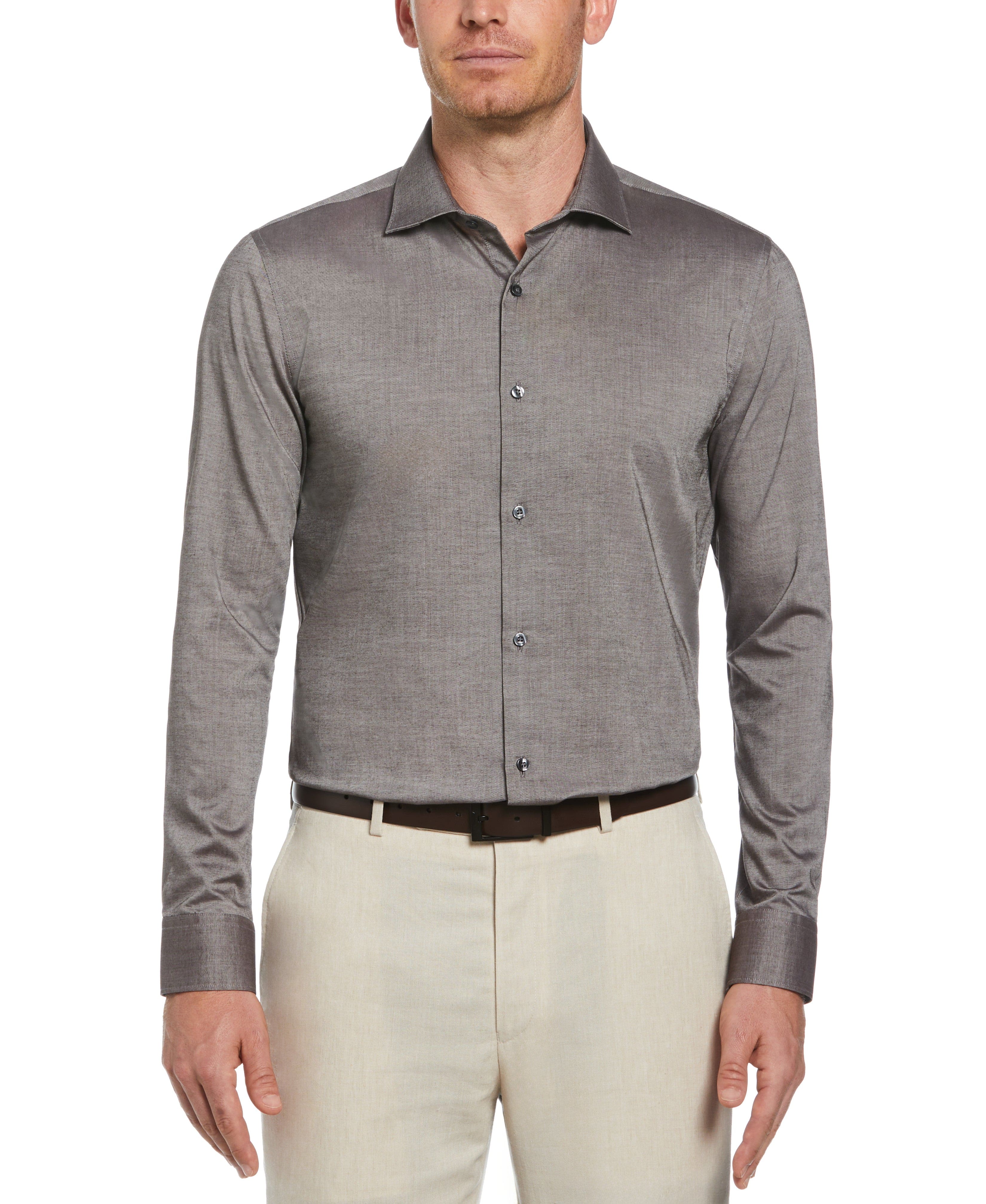 Slim Fit Luxe Button-Down Tencel Twill Dress Shirt