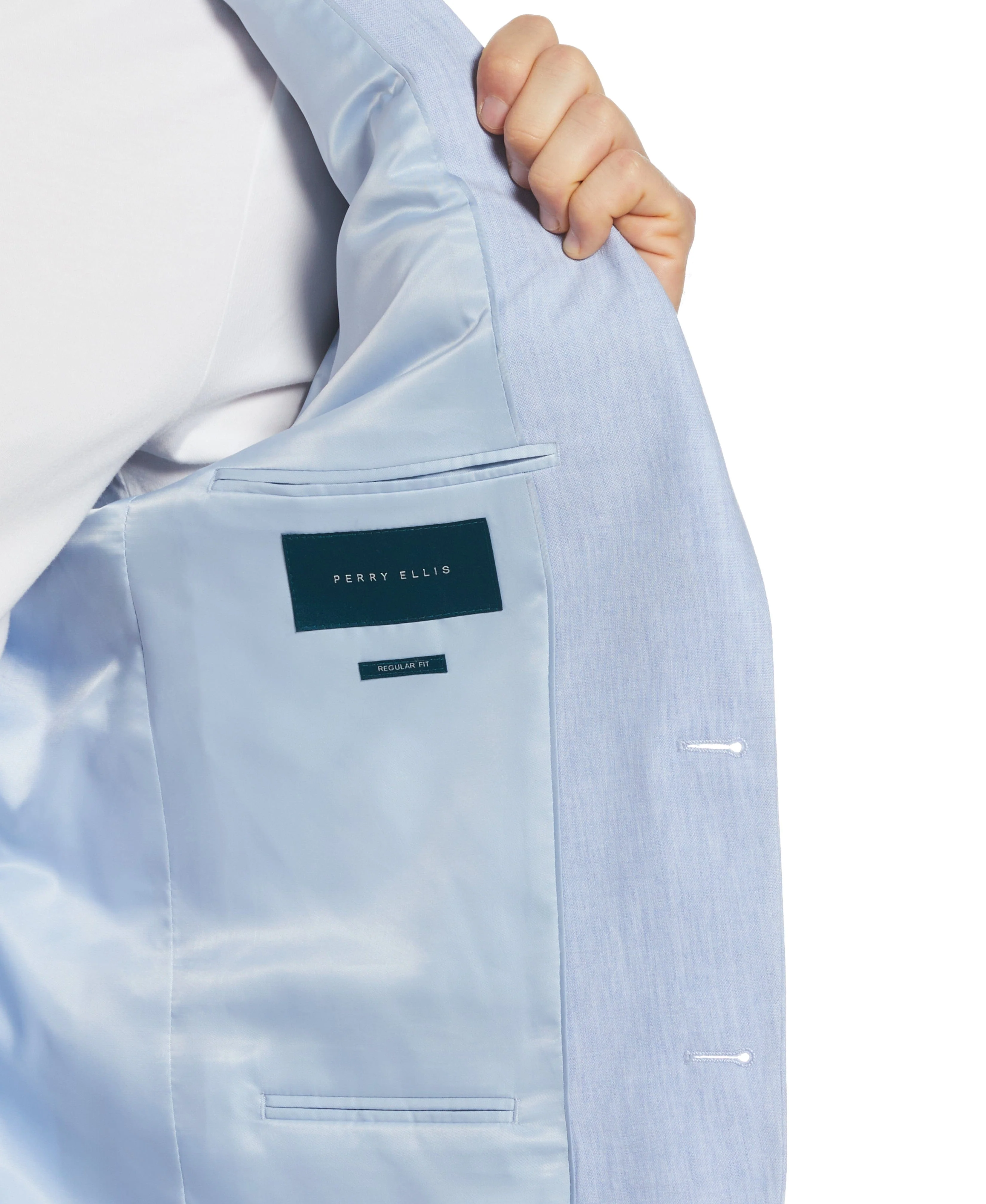 Slim Fit Linen Blend Suit Jacket