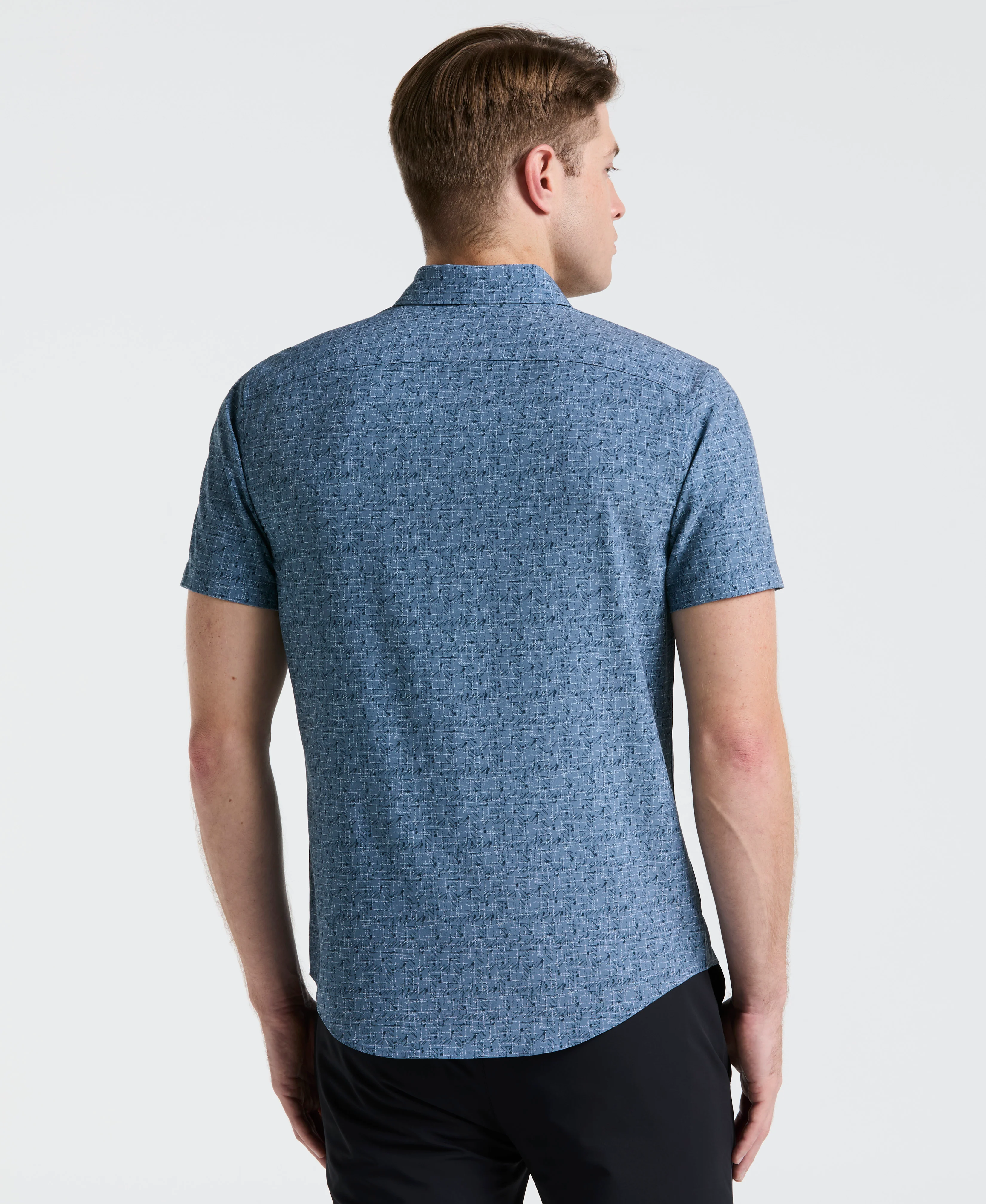 Slim Fit Textured Print Shirt