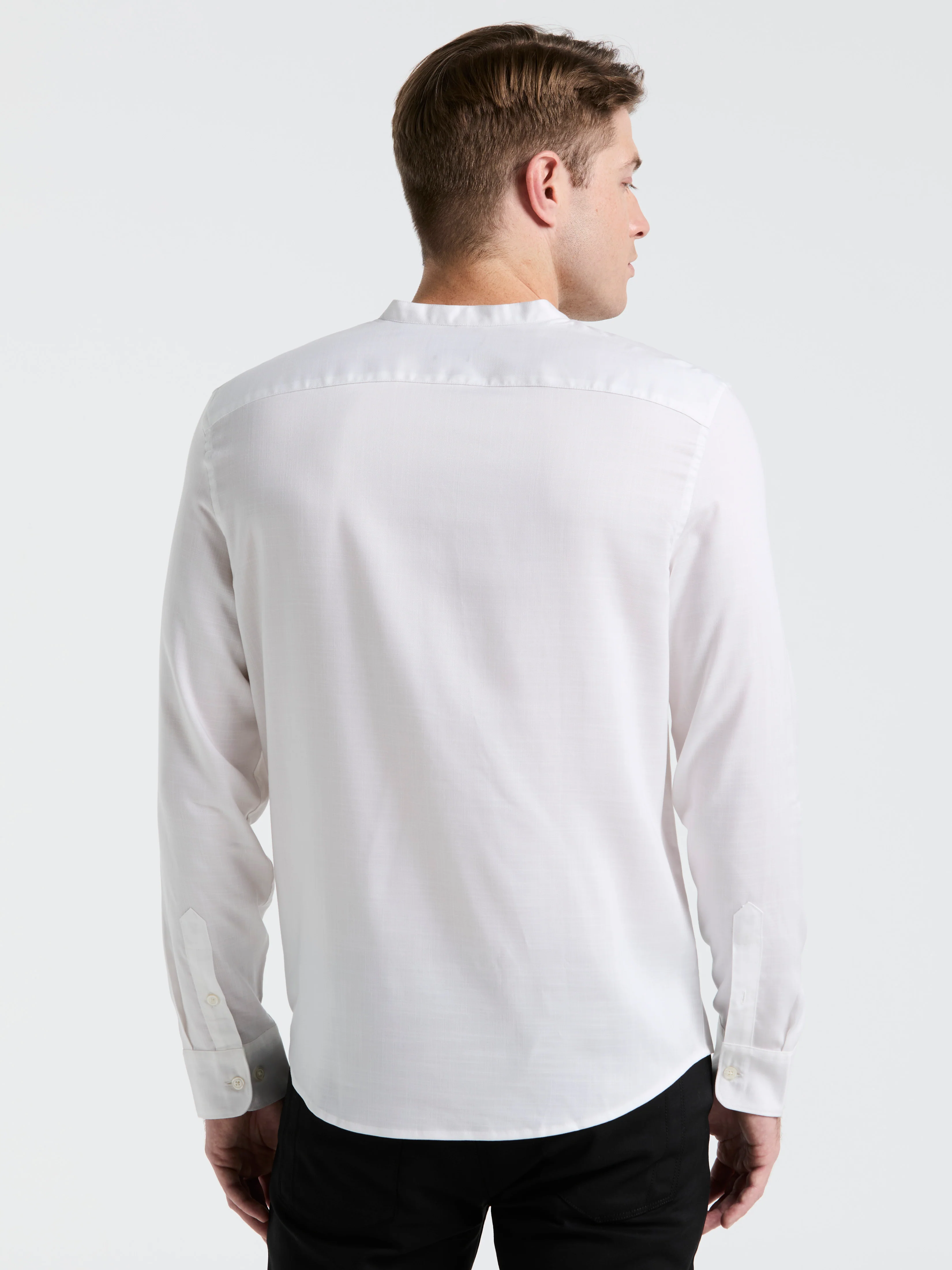 Banded Collar Shirt