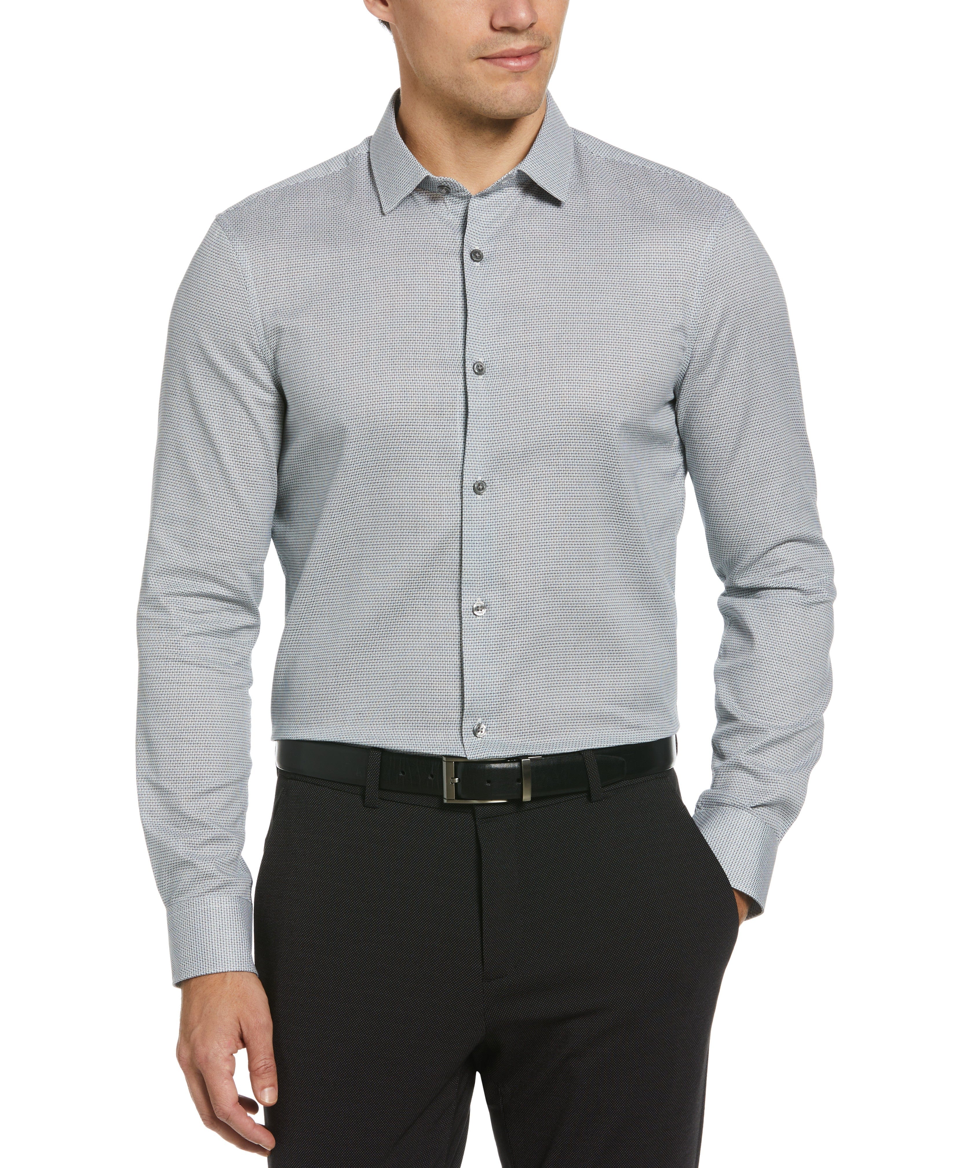 Cotton Dobby Check Dress Shirt