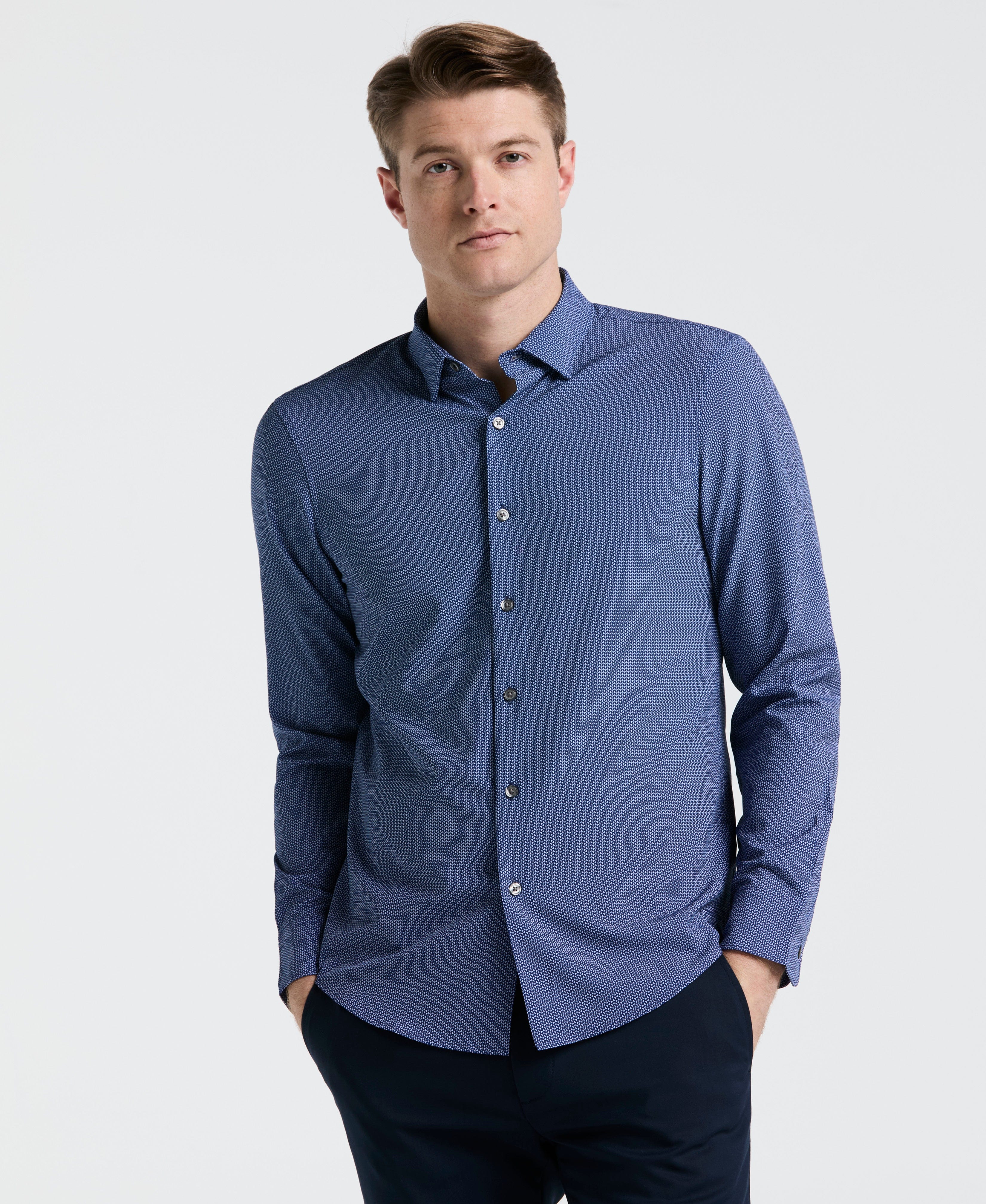 Slim Fit Float Total Stretch Pattern Shirt