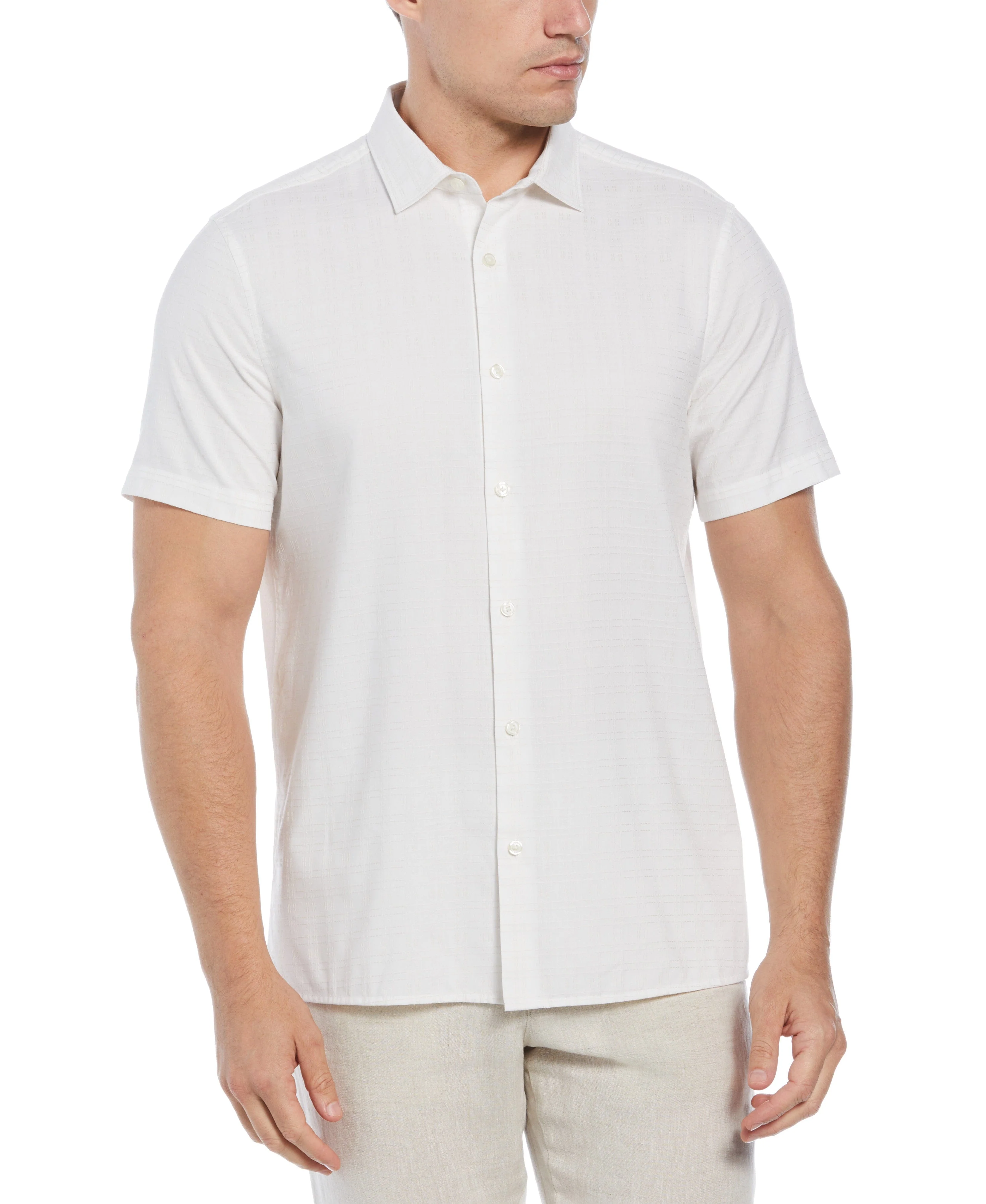 Dobby Short Sleeve Shirt - White