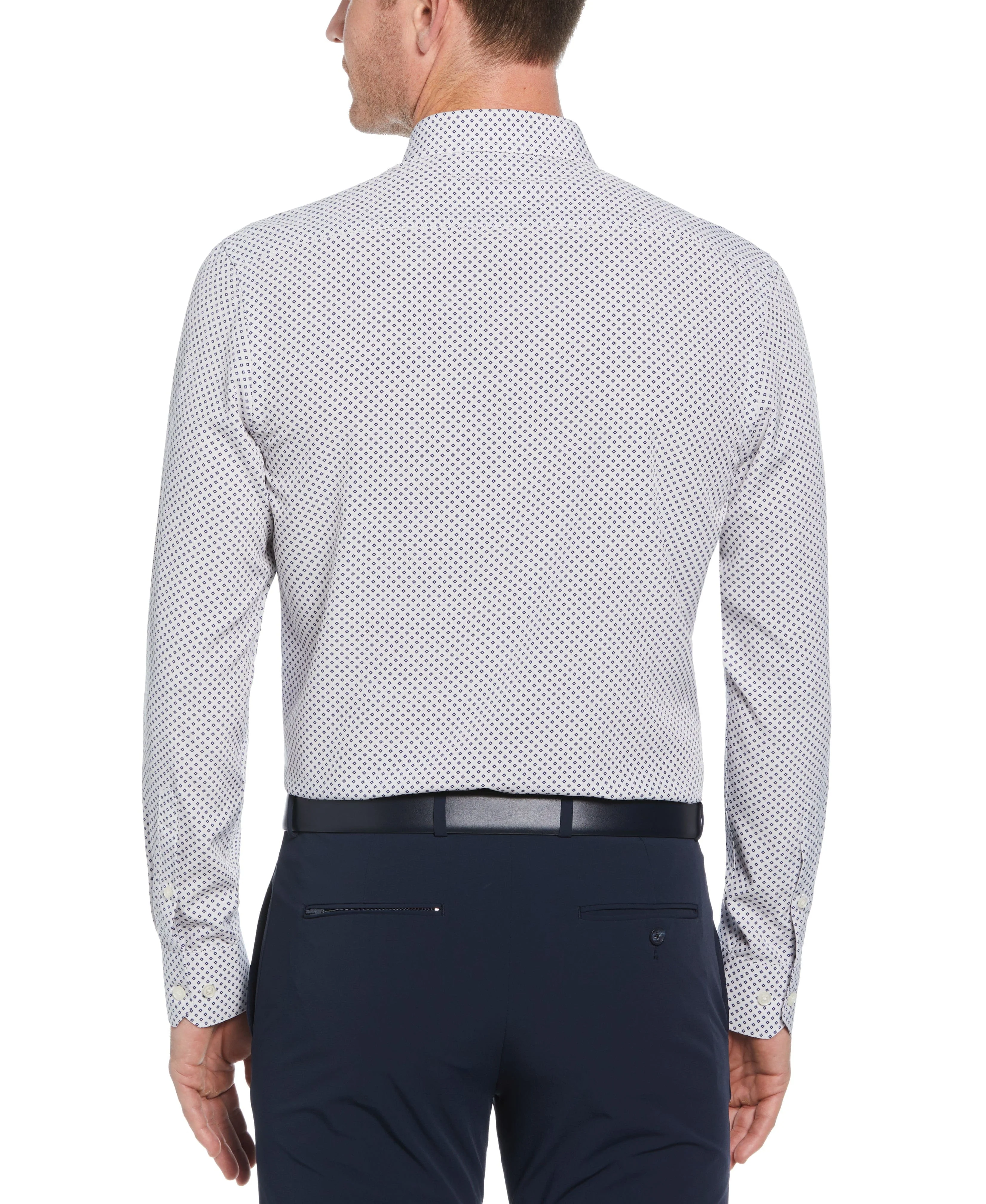 Slim Fit Total Stretch Diamond Print Dress Shirt