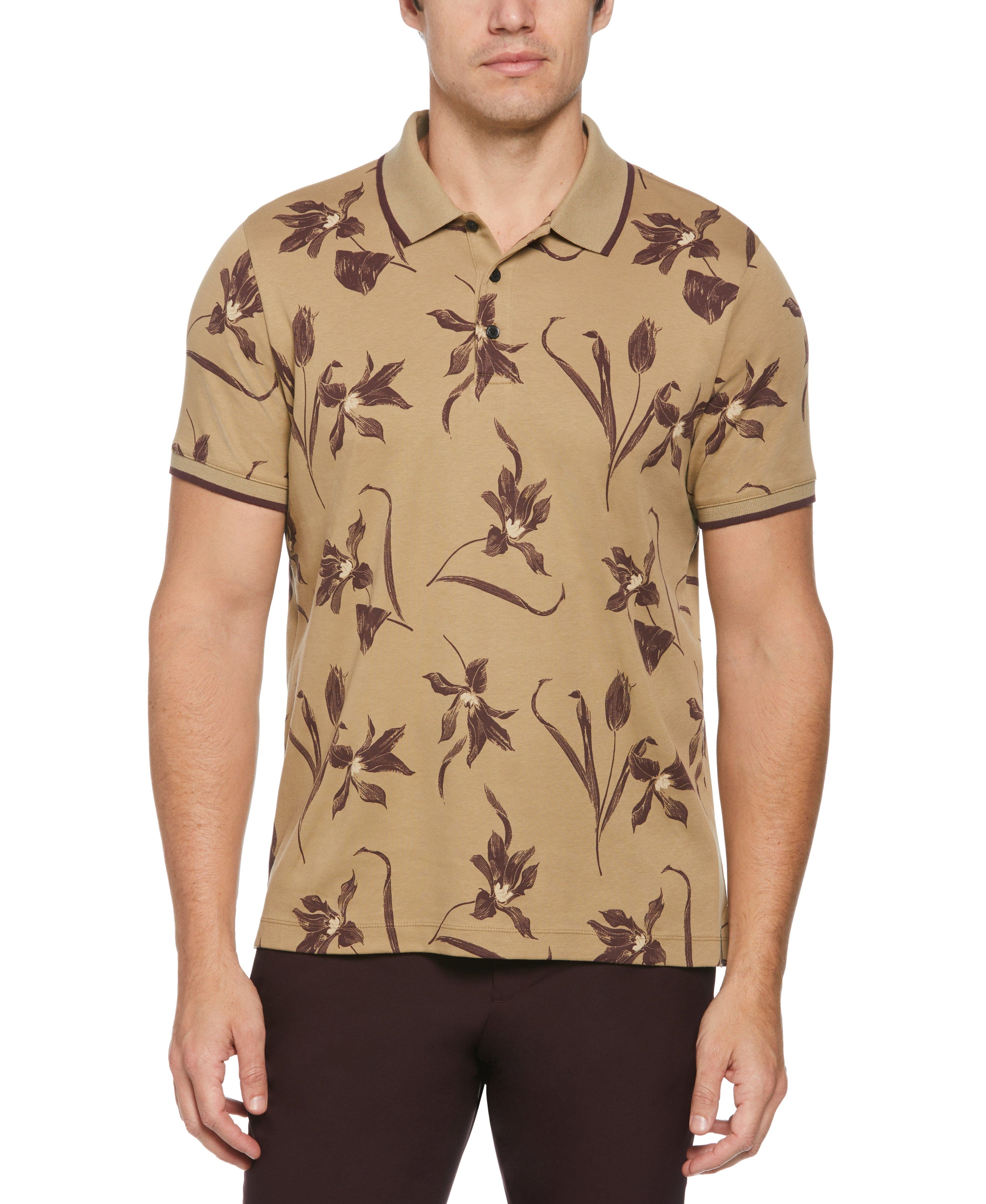 Interlock Flower Print Polo