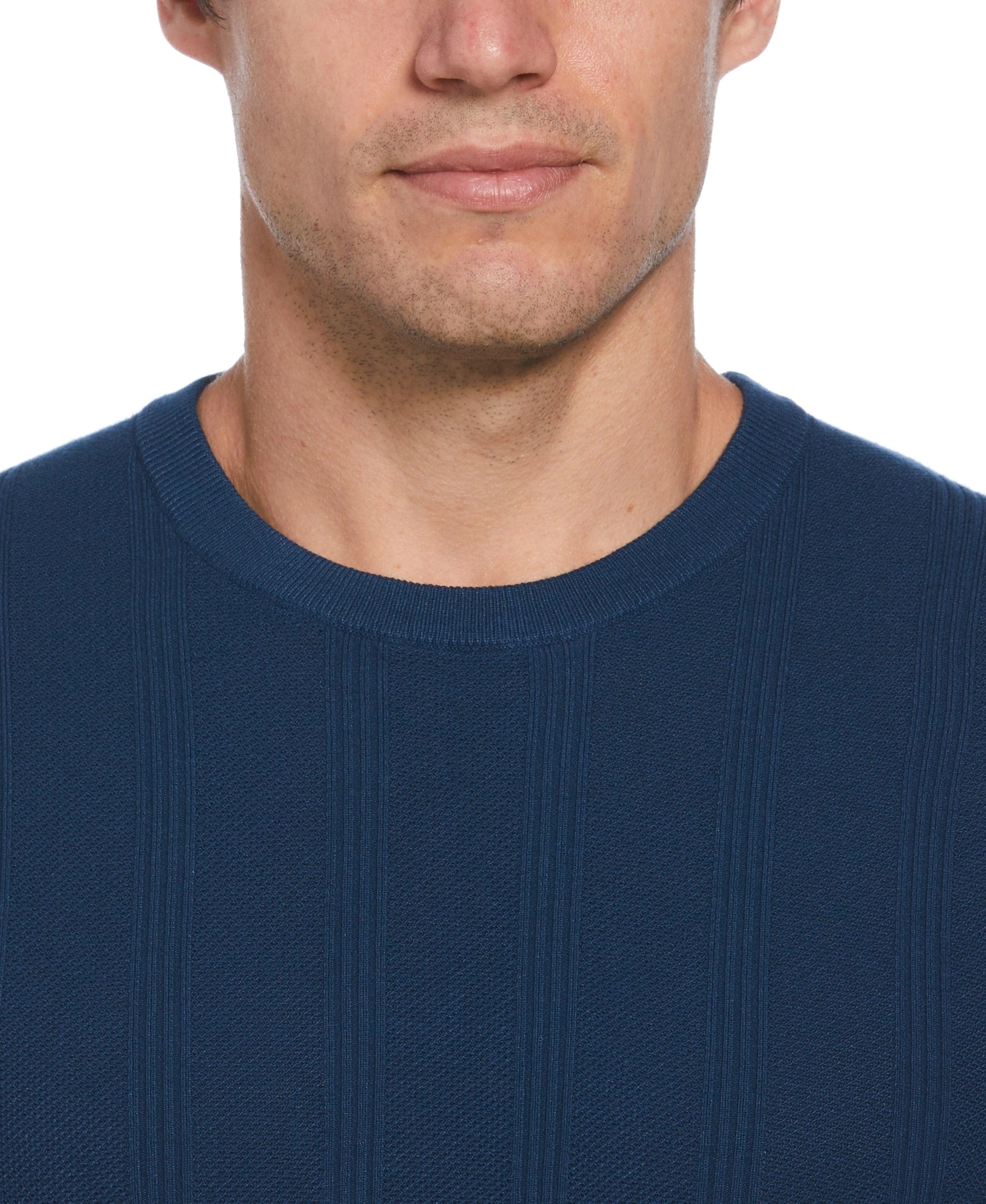 Tech Knit Striped Crew Neck Shirt