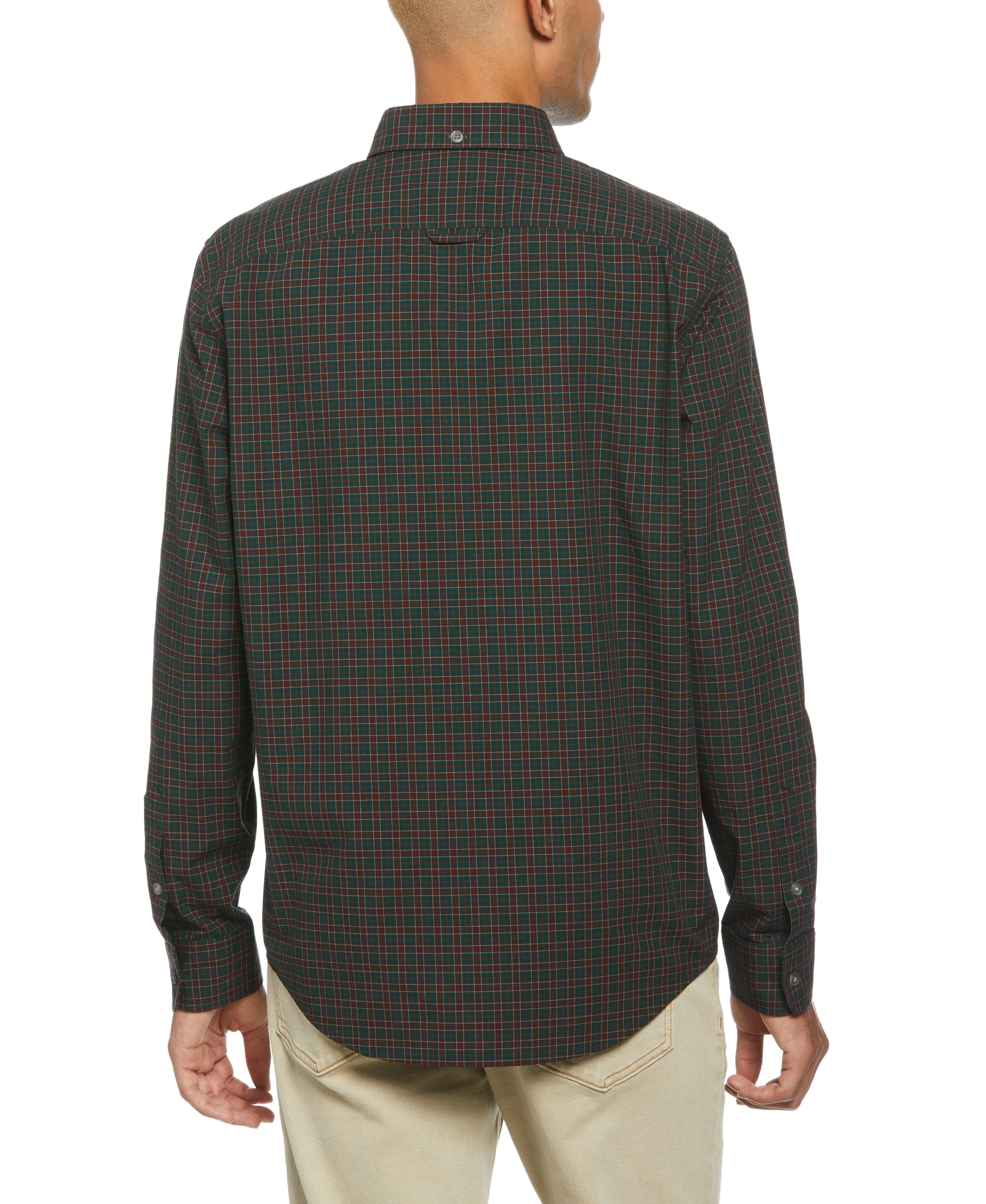 Long Sleeve Plaid Poplin Shirt