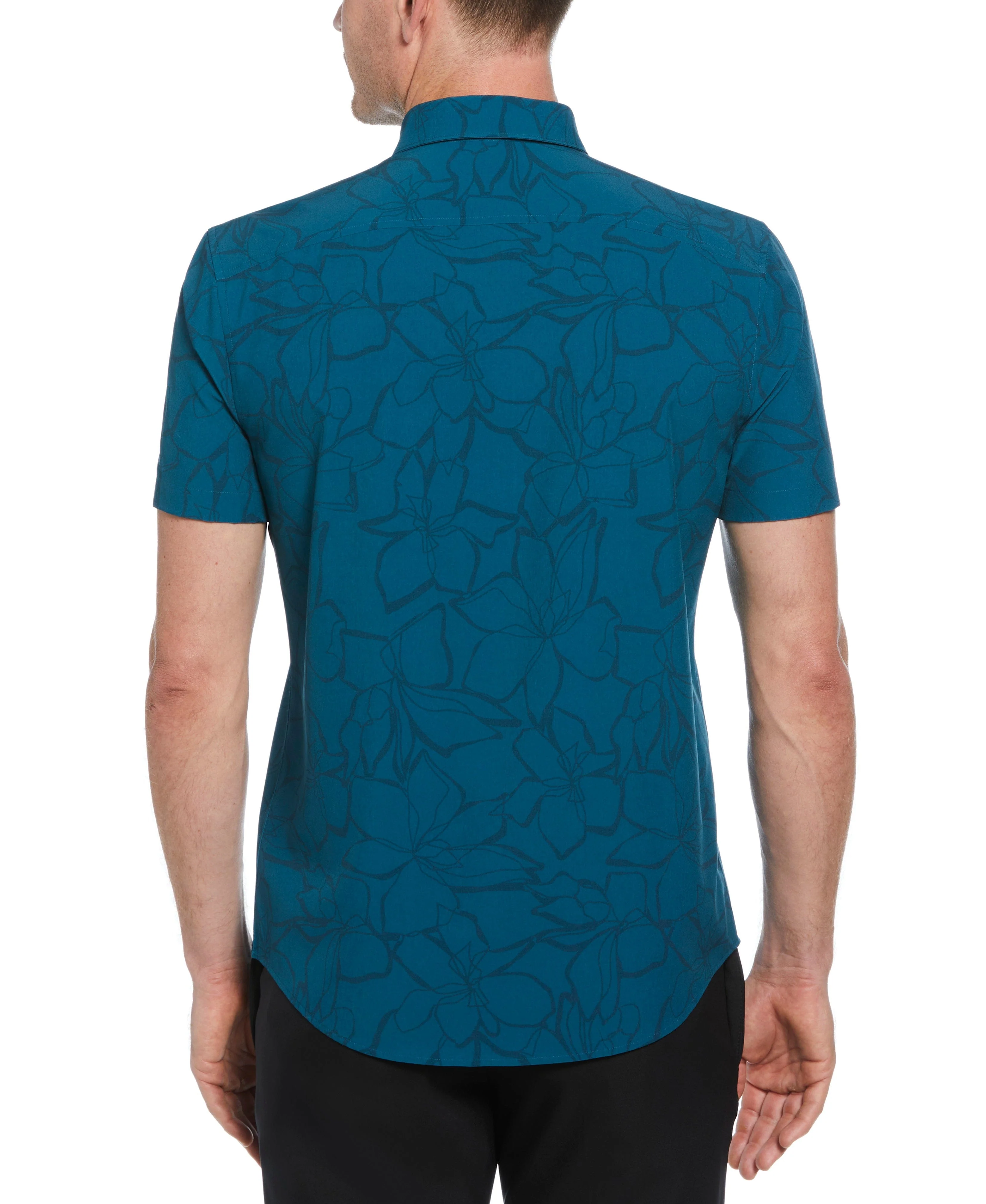 Slim Fit Total Stretch Floral Print Shirt