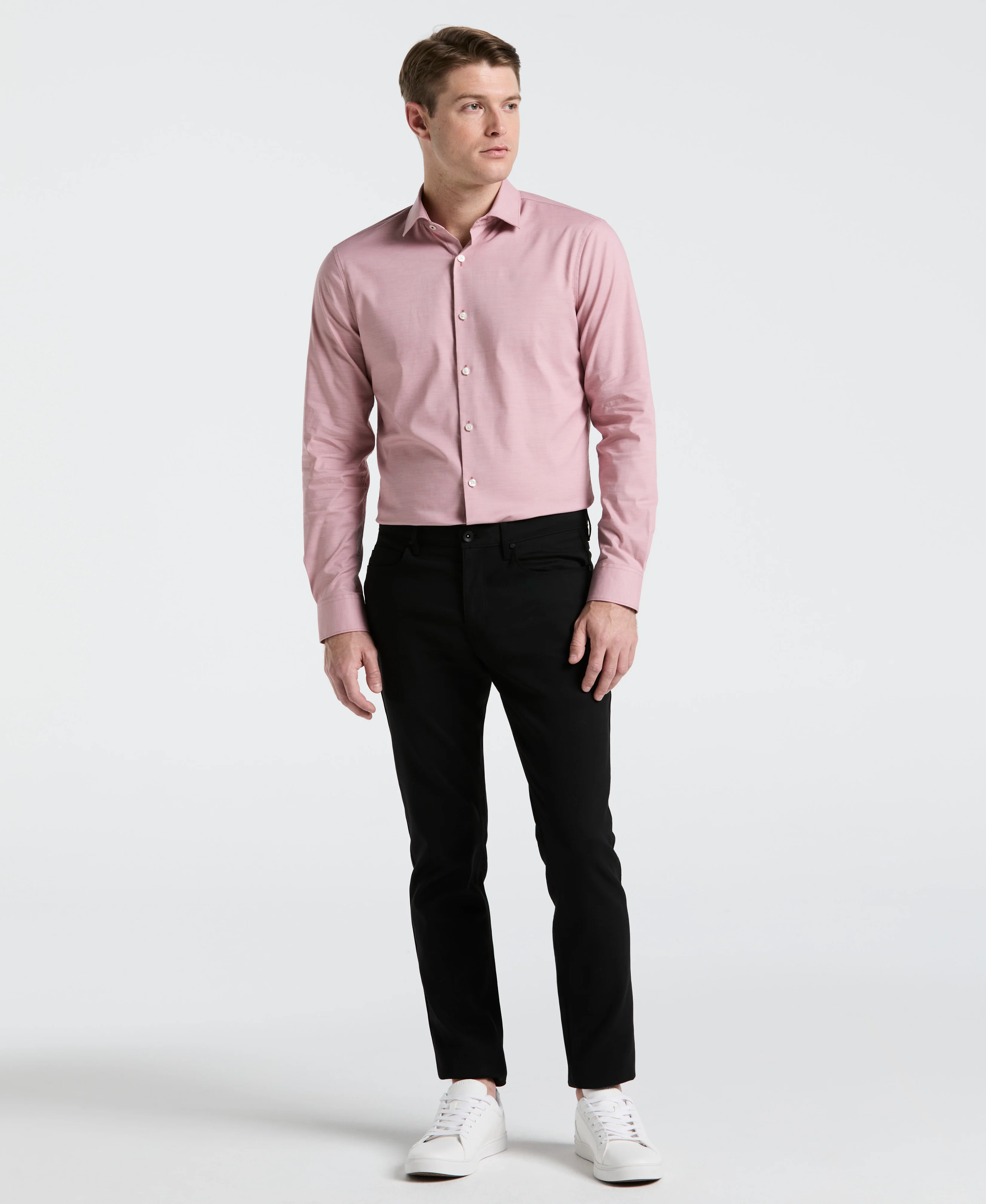Dobby Cotton Stretch Slim Fit Shirt