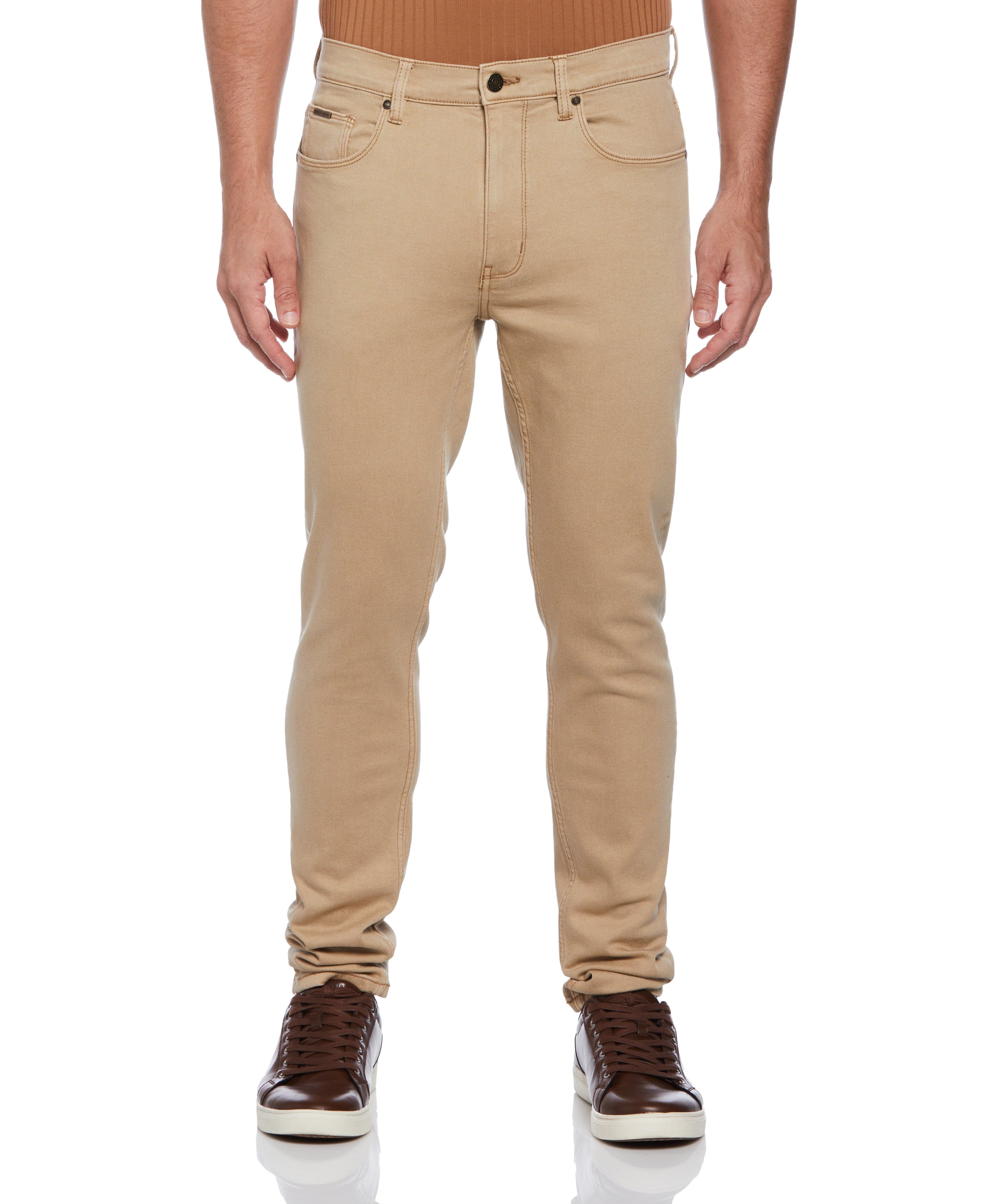 Khaki Eco Denim Tapered Slim Fit Jeans