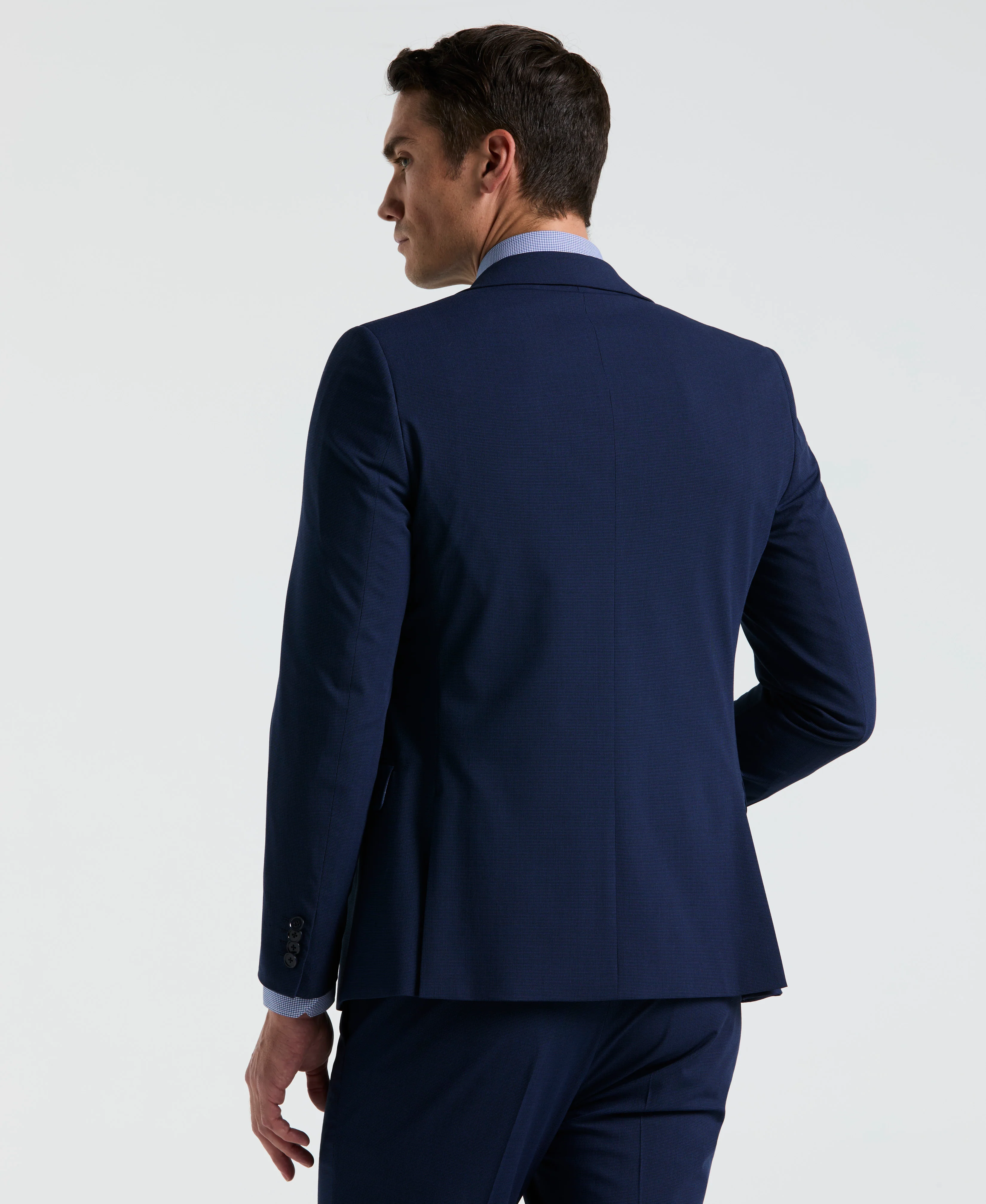 Skinny Fit Mini Houndstooth Suit Jacket