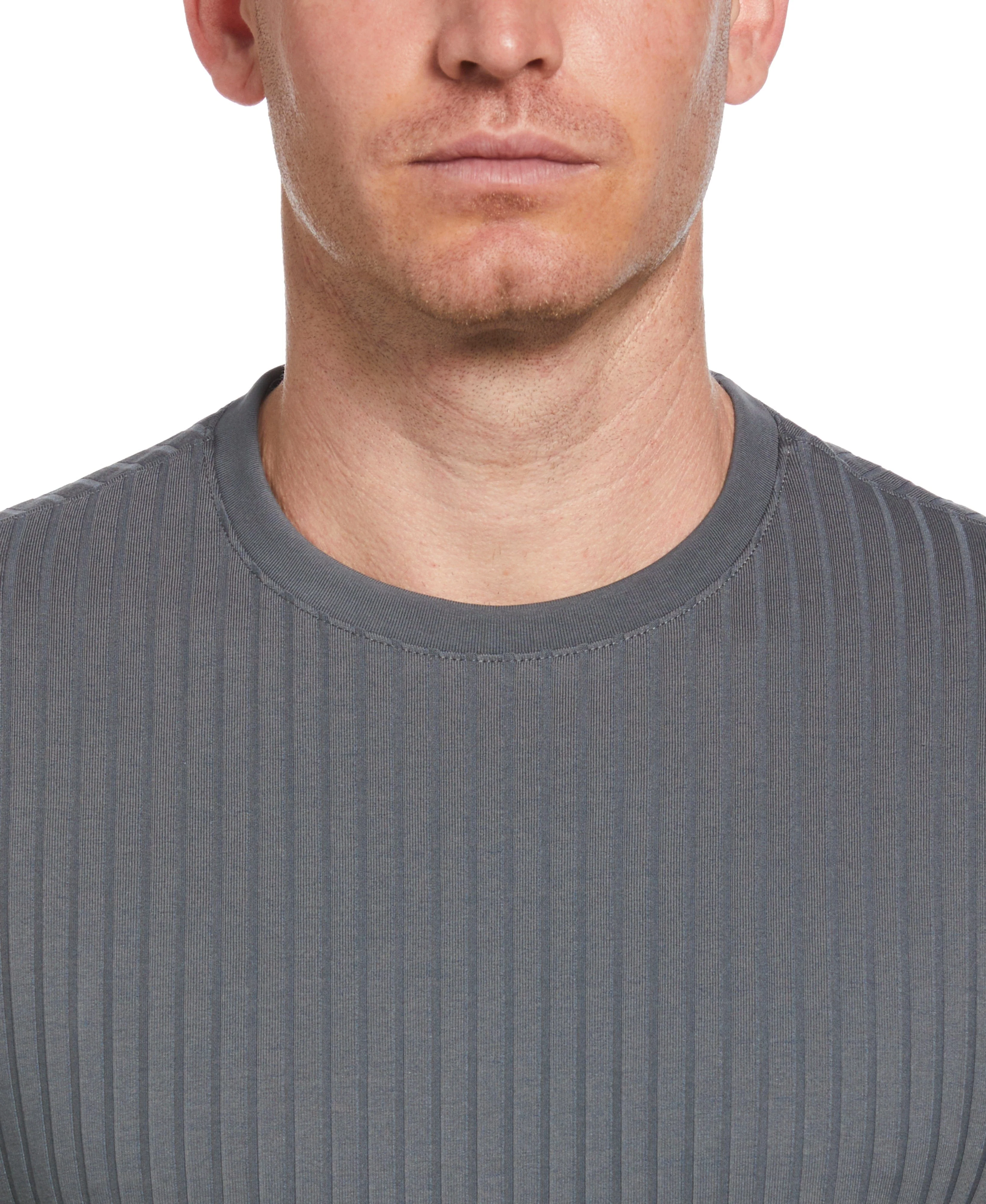 Ribbed Crew Neck Tee