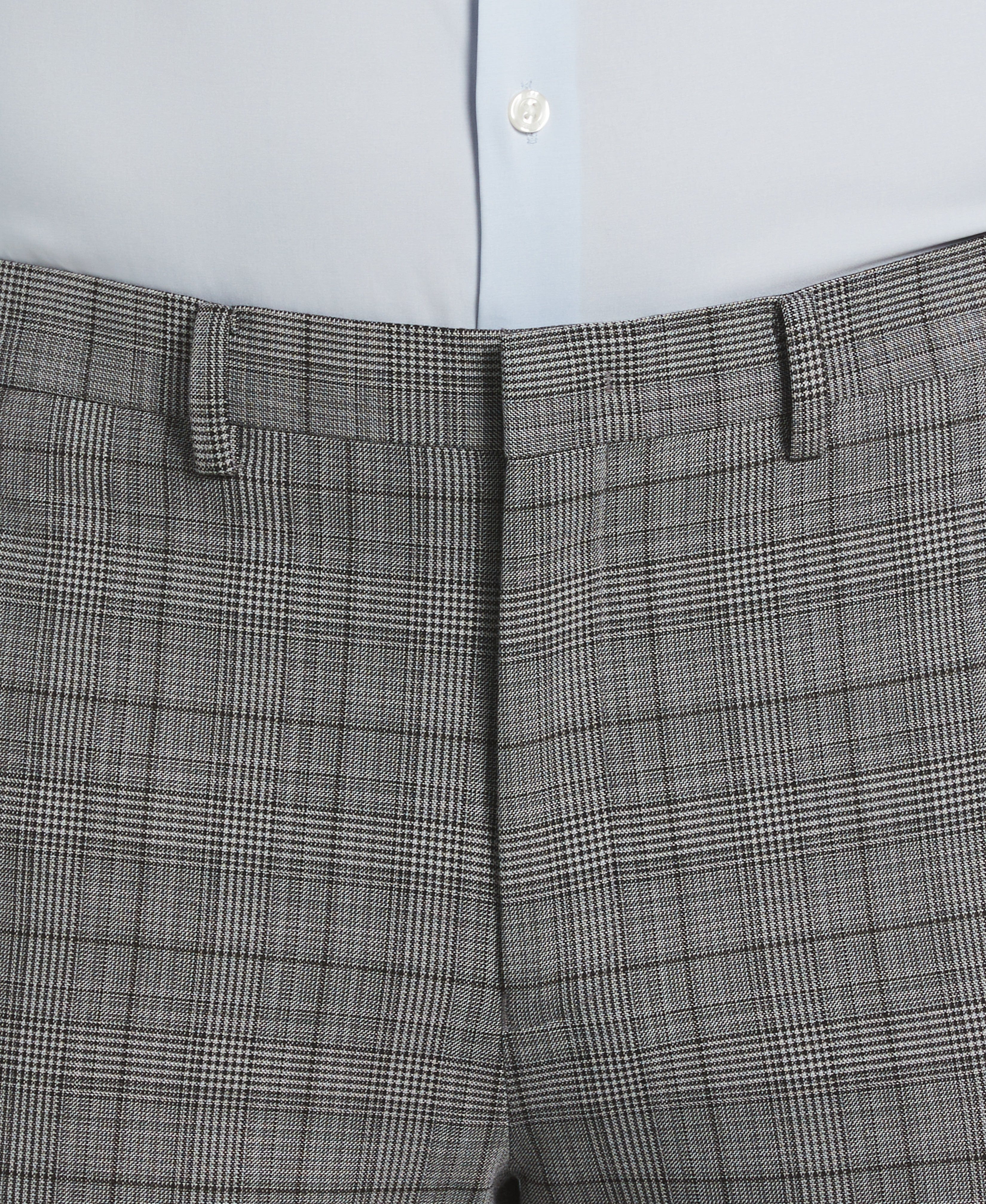 Skinny Fit Plaid Suit Pant