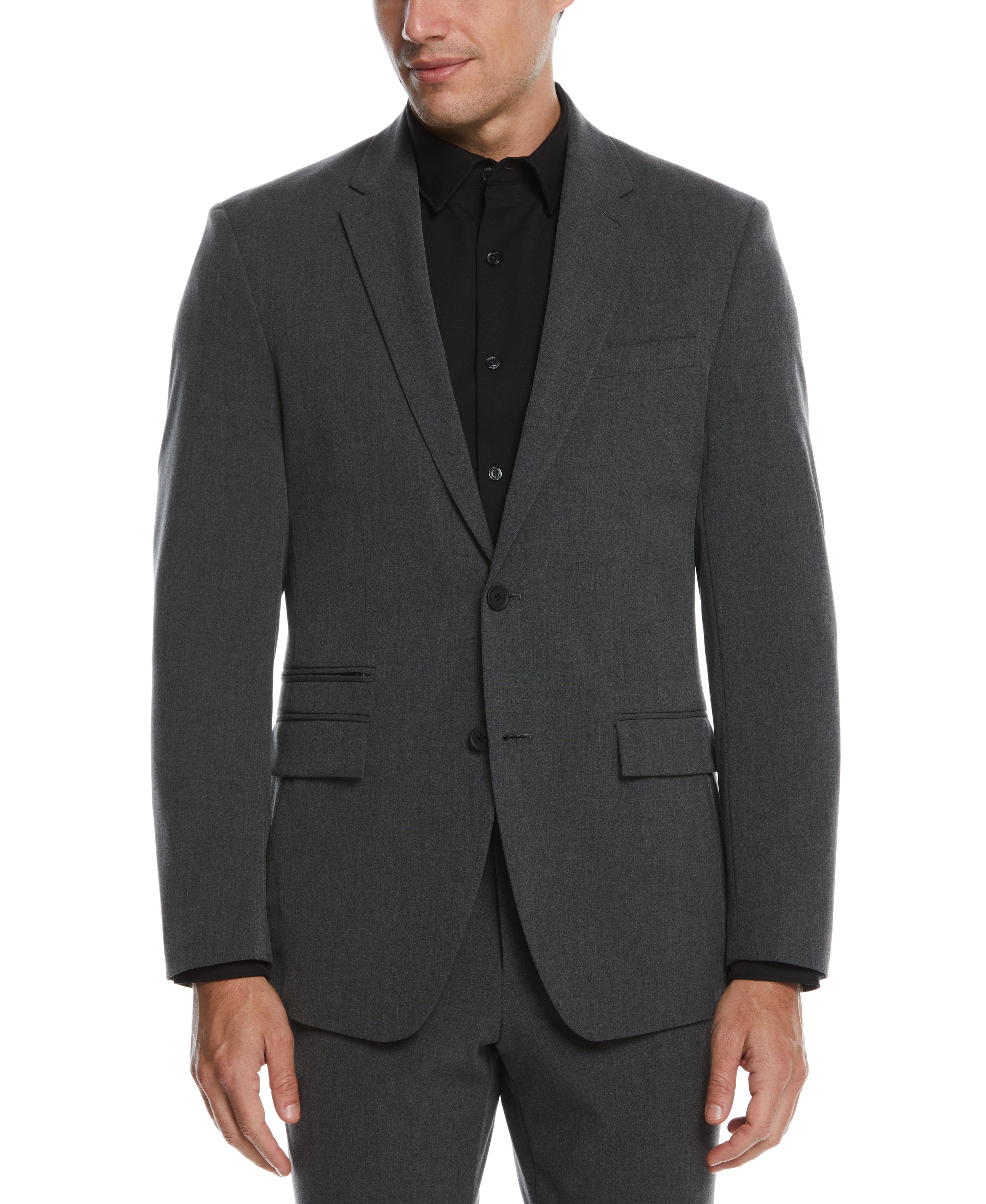 Slim Fit Stretch Textured Tech Suit Jacket
