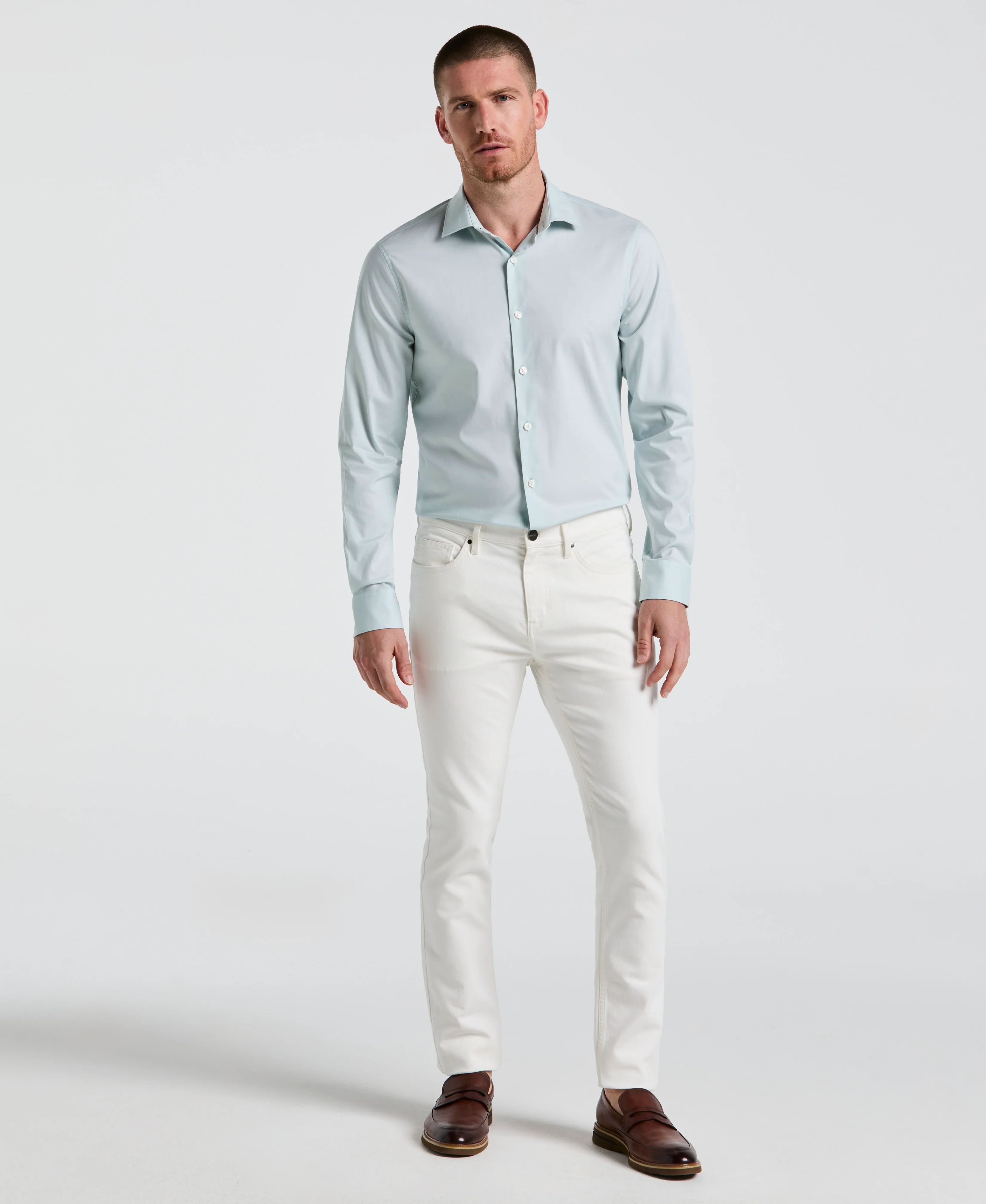 Dobby Cotton Stretch Slim Fit Shirt