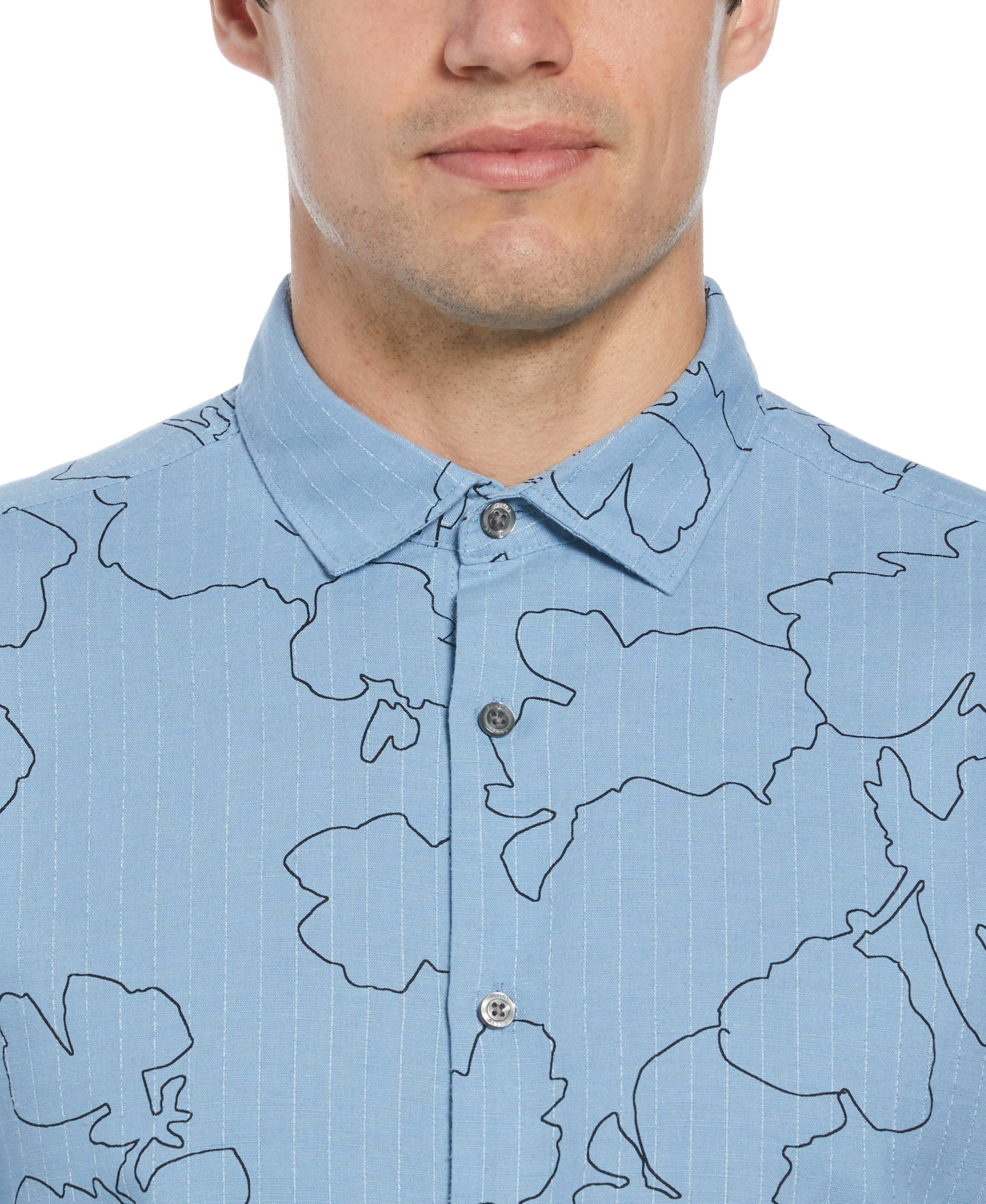 Floral Print Dobby Shirt