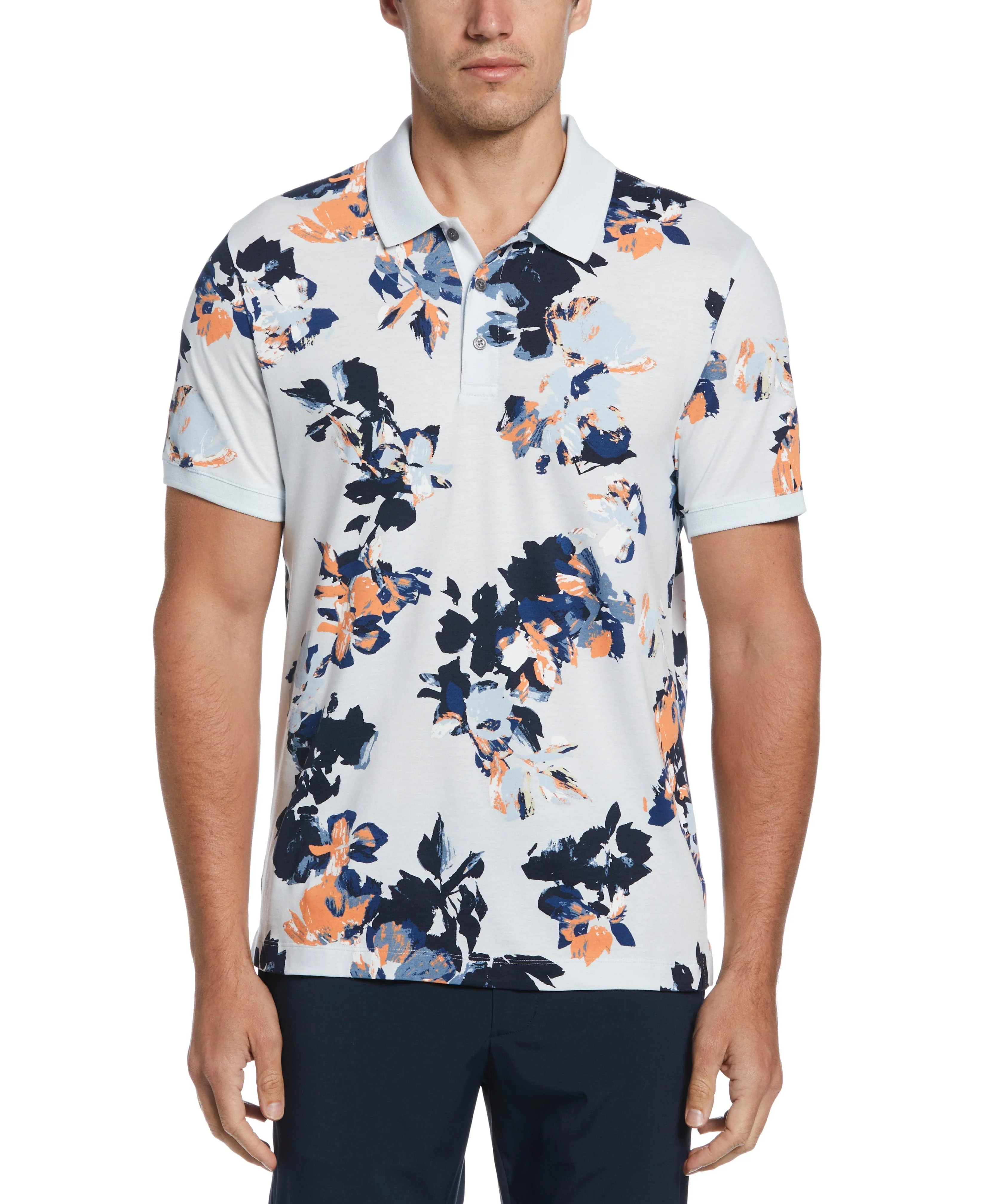 Floral Print Polo