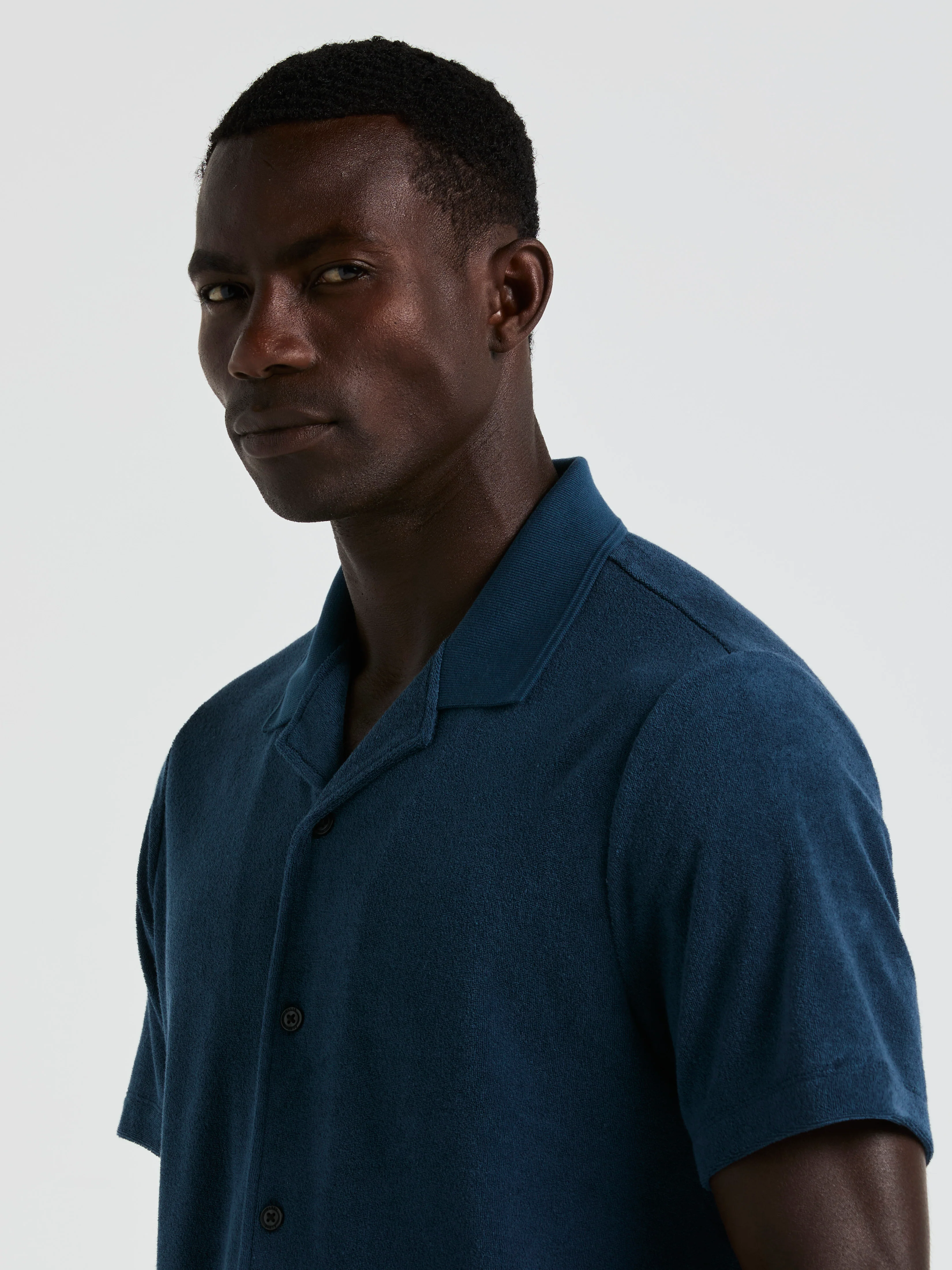 Terry Camp Collar Shirt