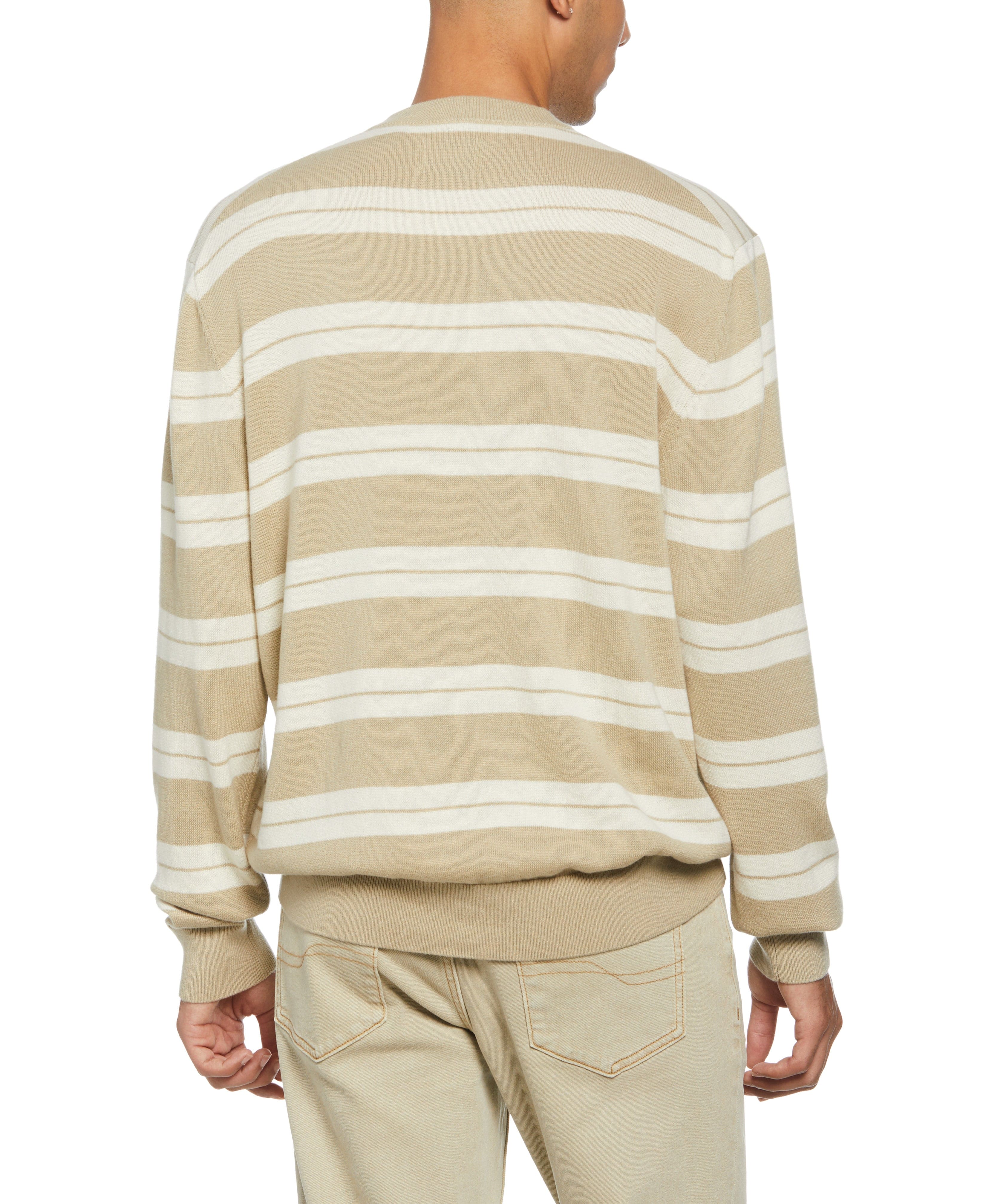 Logo Stripe Crew Sweater