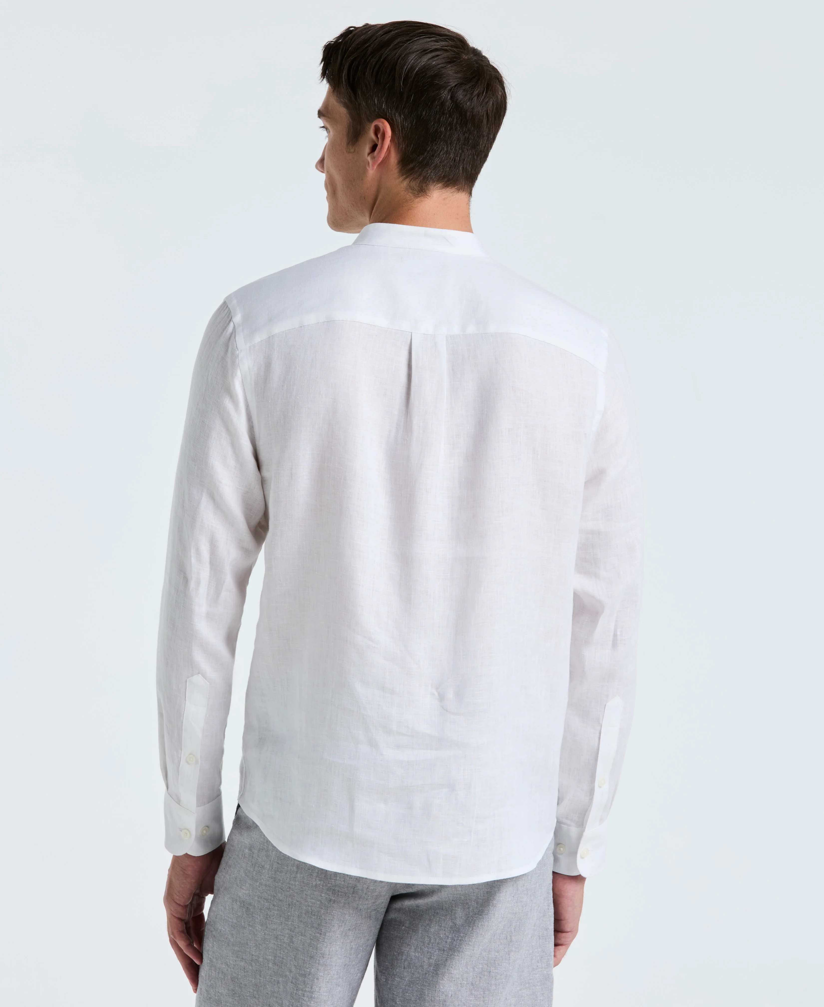 Solid Linen Popover Shirt