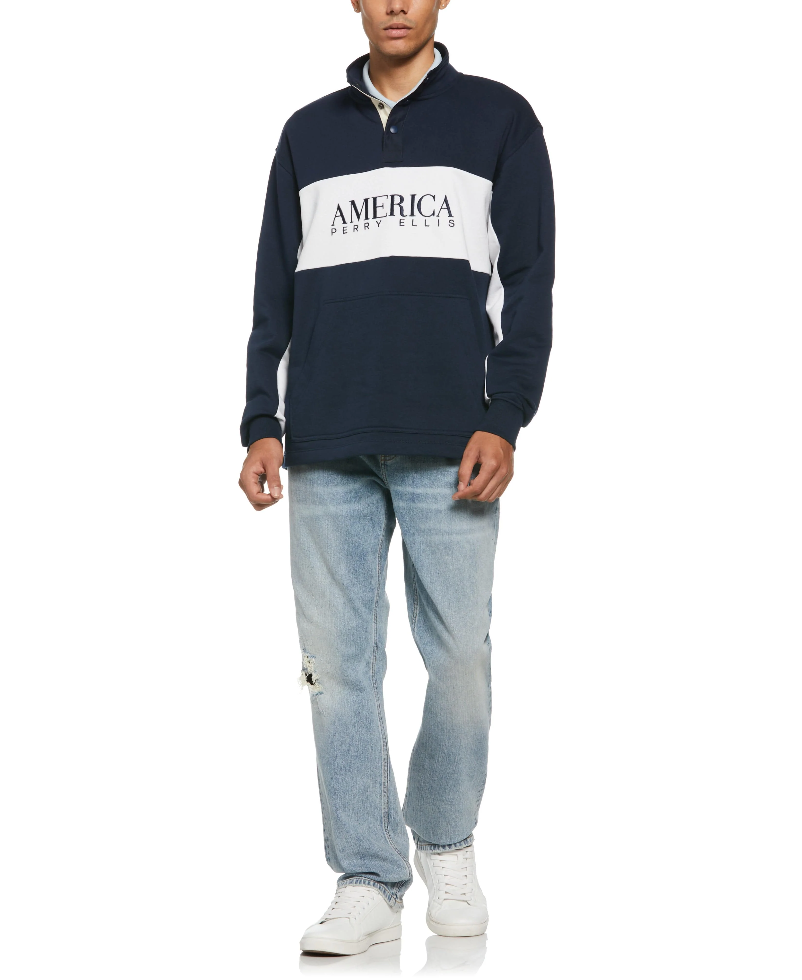 Mock Neck Fleece Pullover
