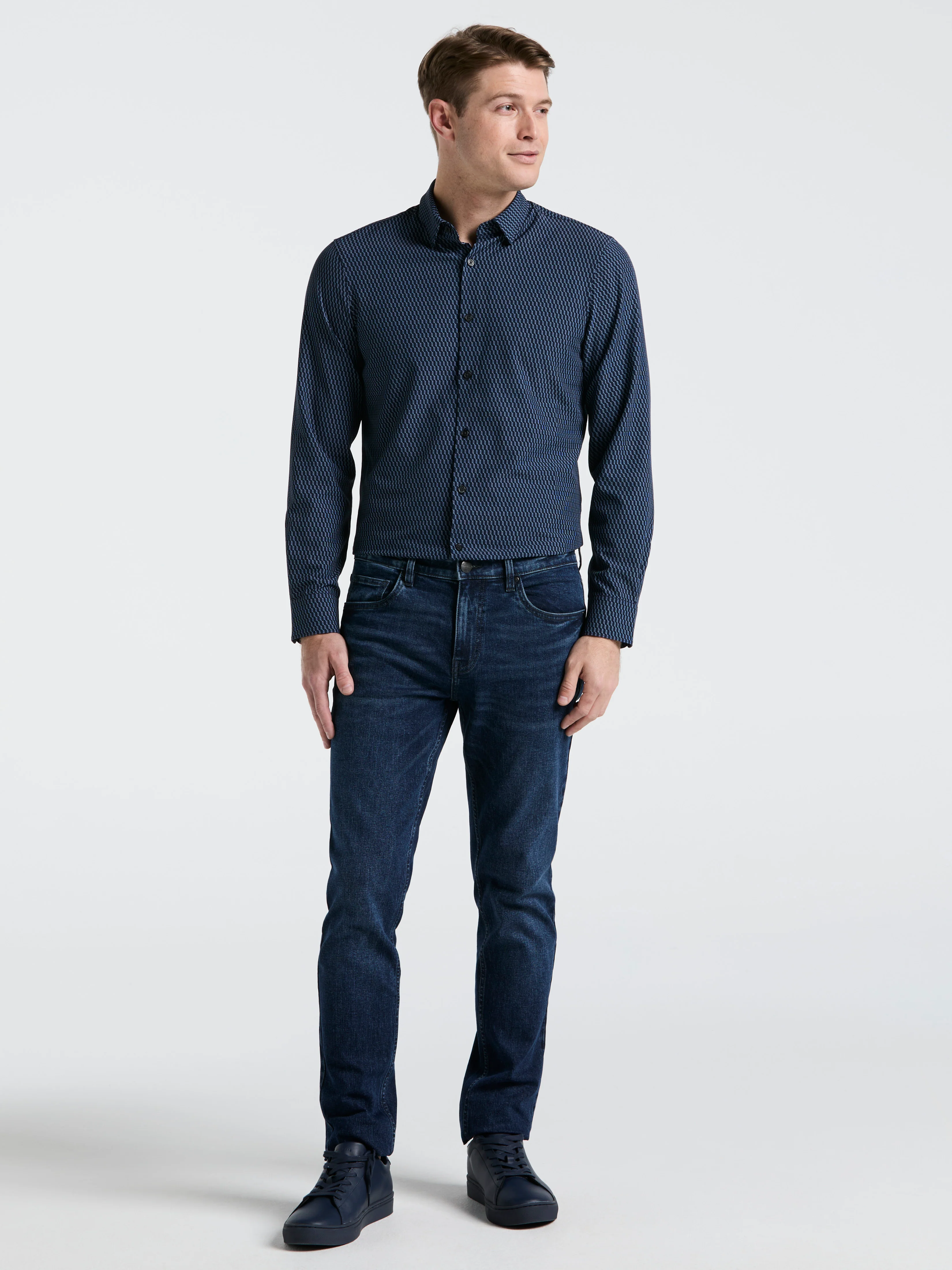 Slim Fit Geometric Print Shirt