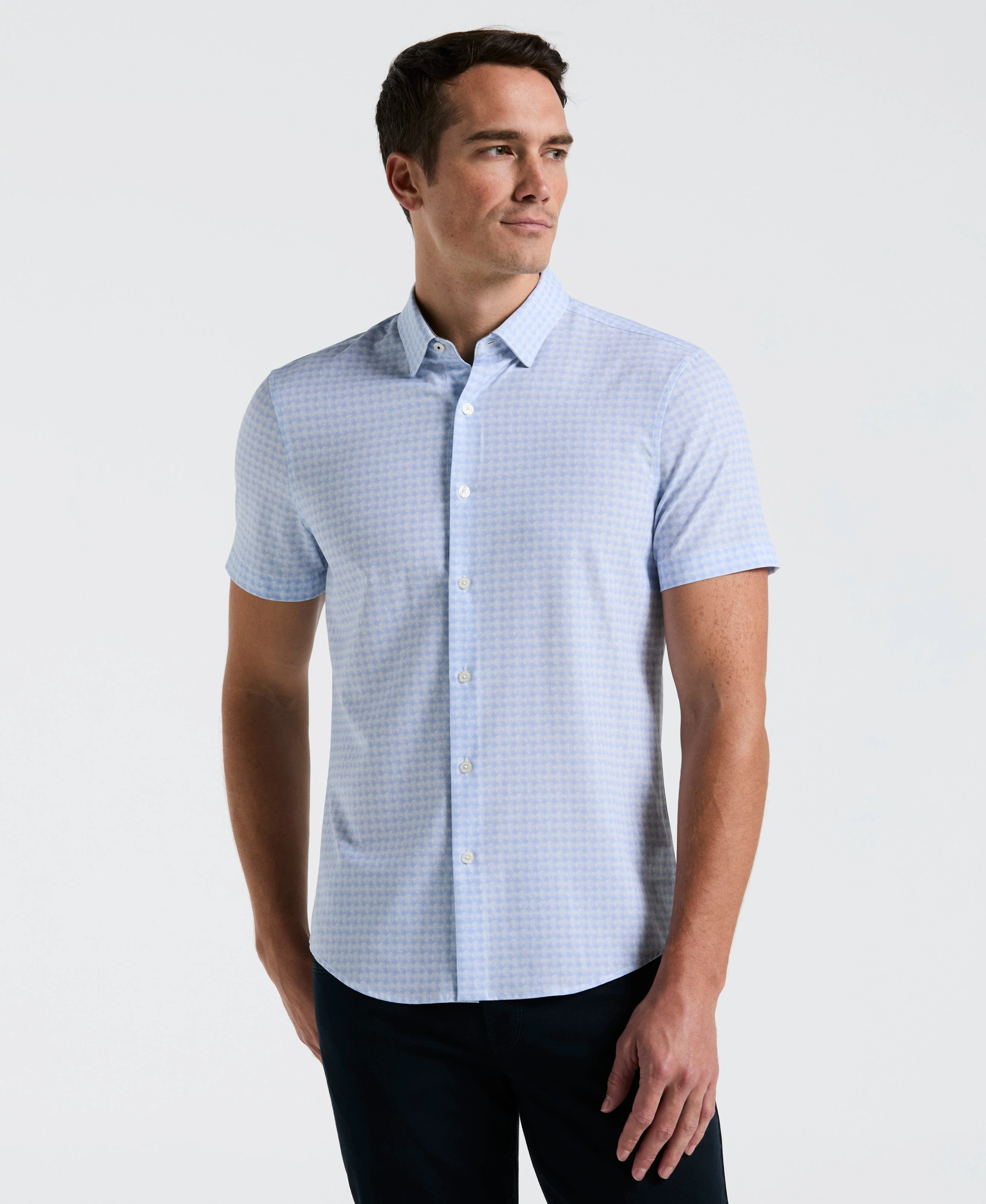 Textured Dot Slim Fit Shirt