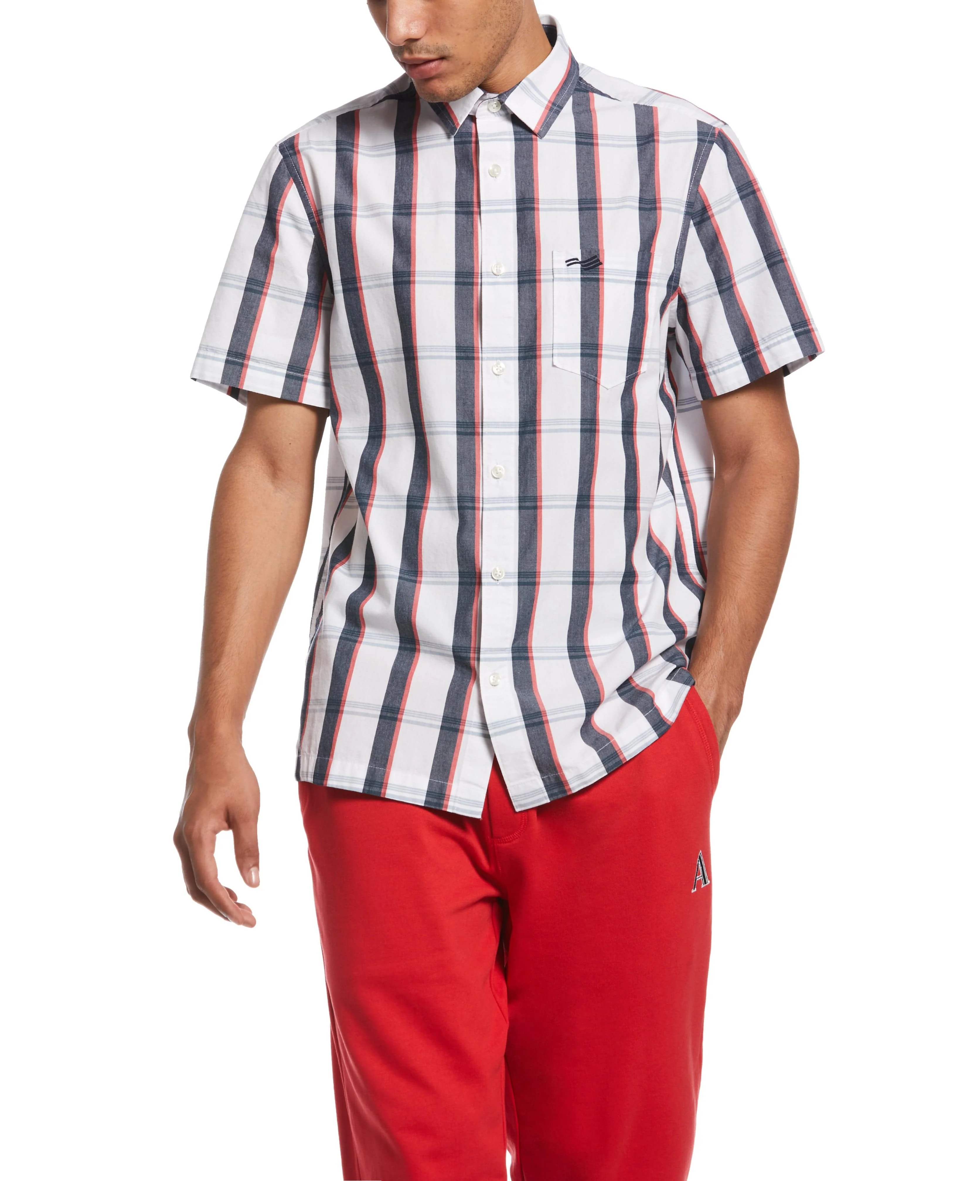 Thin Plaid Collared Shirt