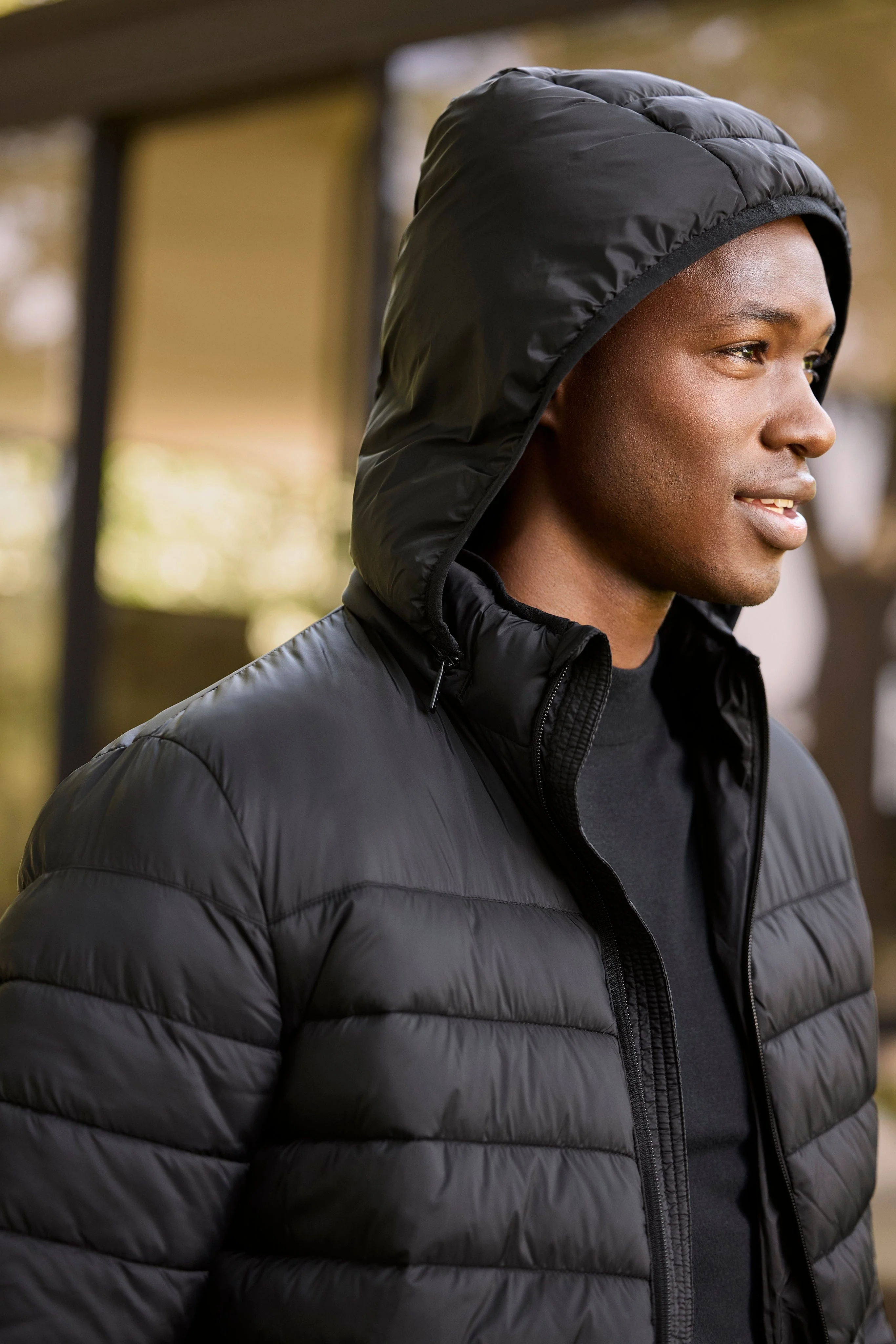 Lightweight Hooded Puffer Jacket