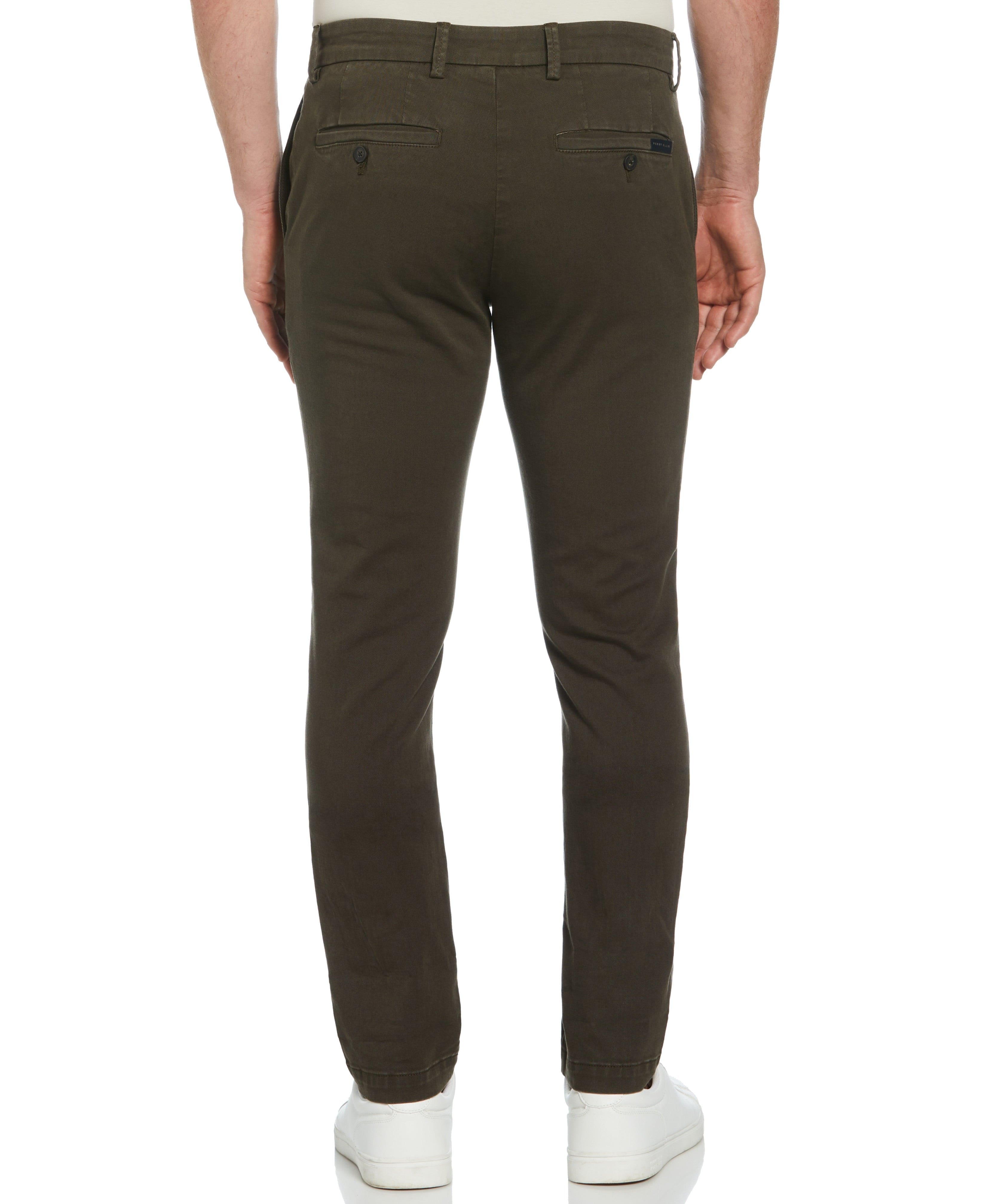 Slim Fit Dyed Solid Twill Chino Pant