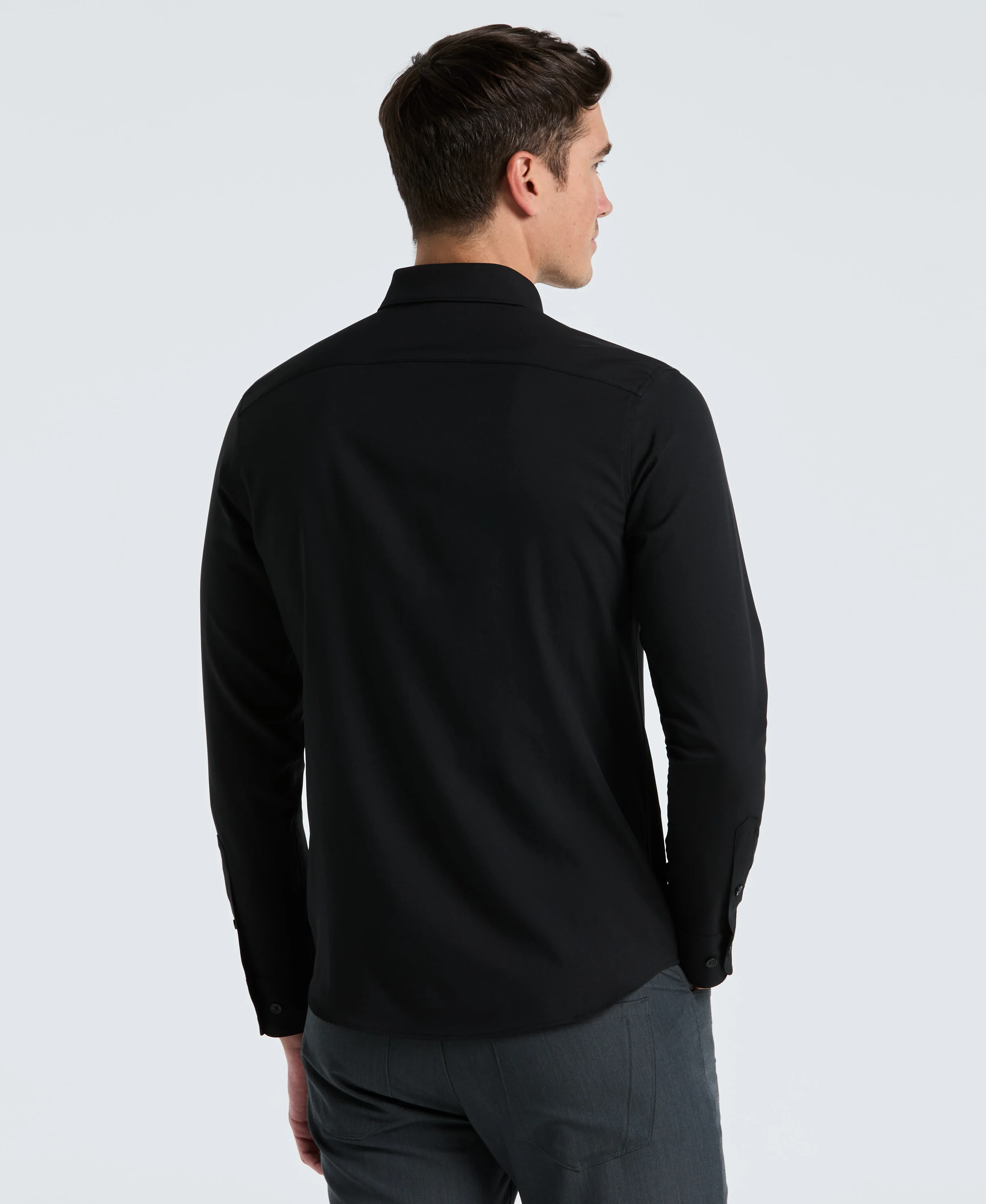 Untucked Total Stretch Slim Fit Shirt - Black
