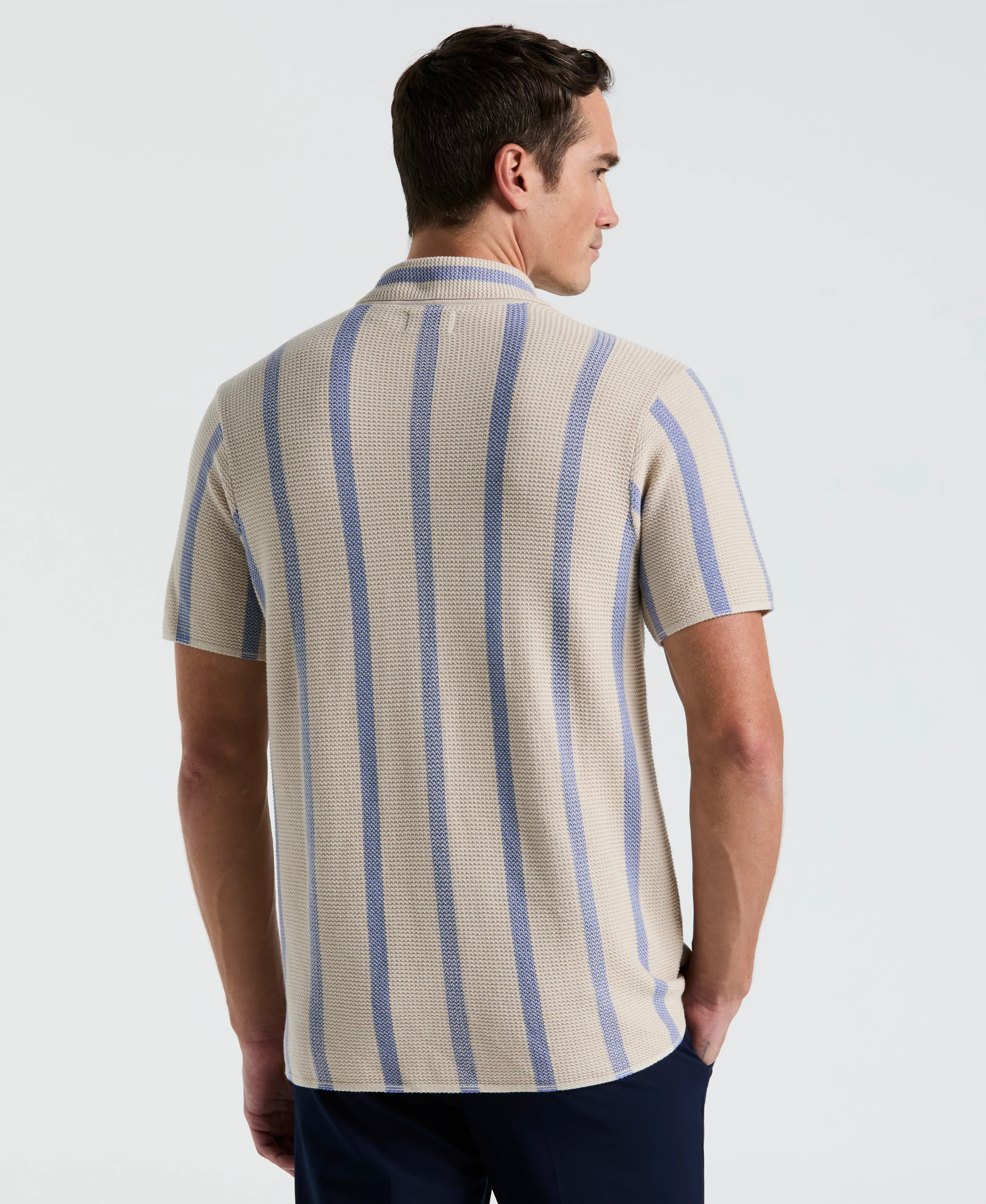 Cotton Open Stitch Sweater Shirt