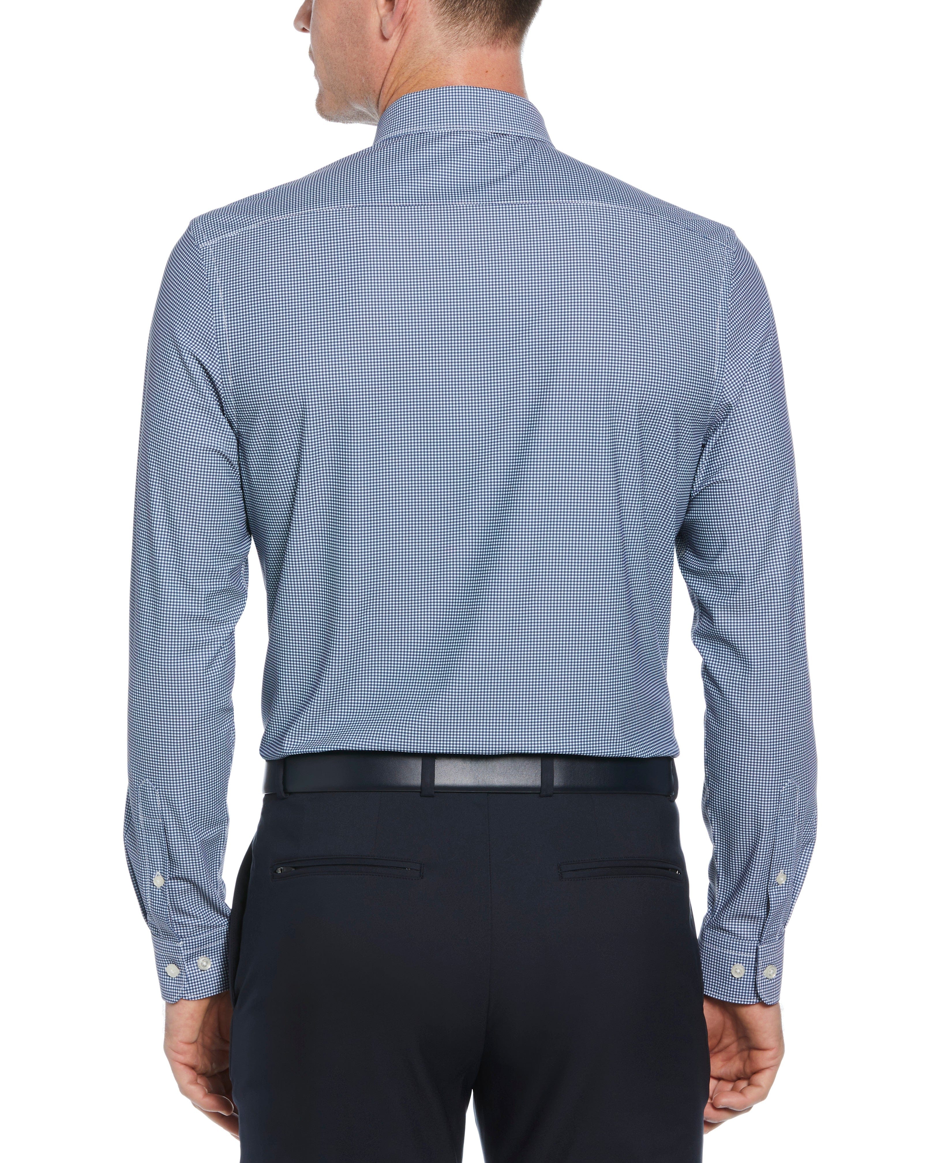 Slim Fit Checkered Button-Down Dress Shirt