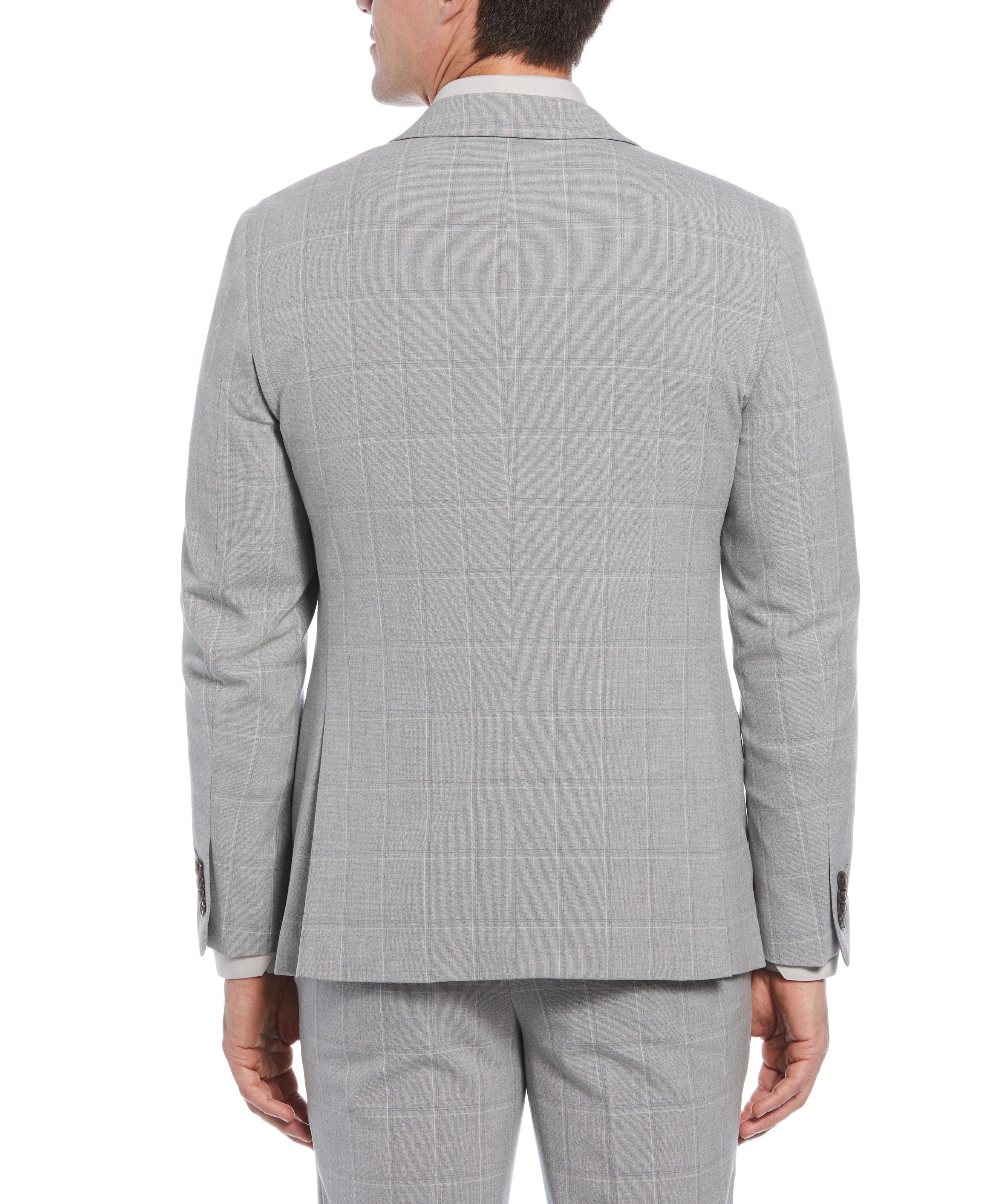 Slim Fit Windowpane Suit Jacket