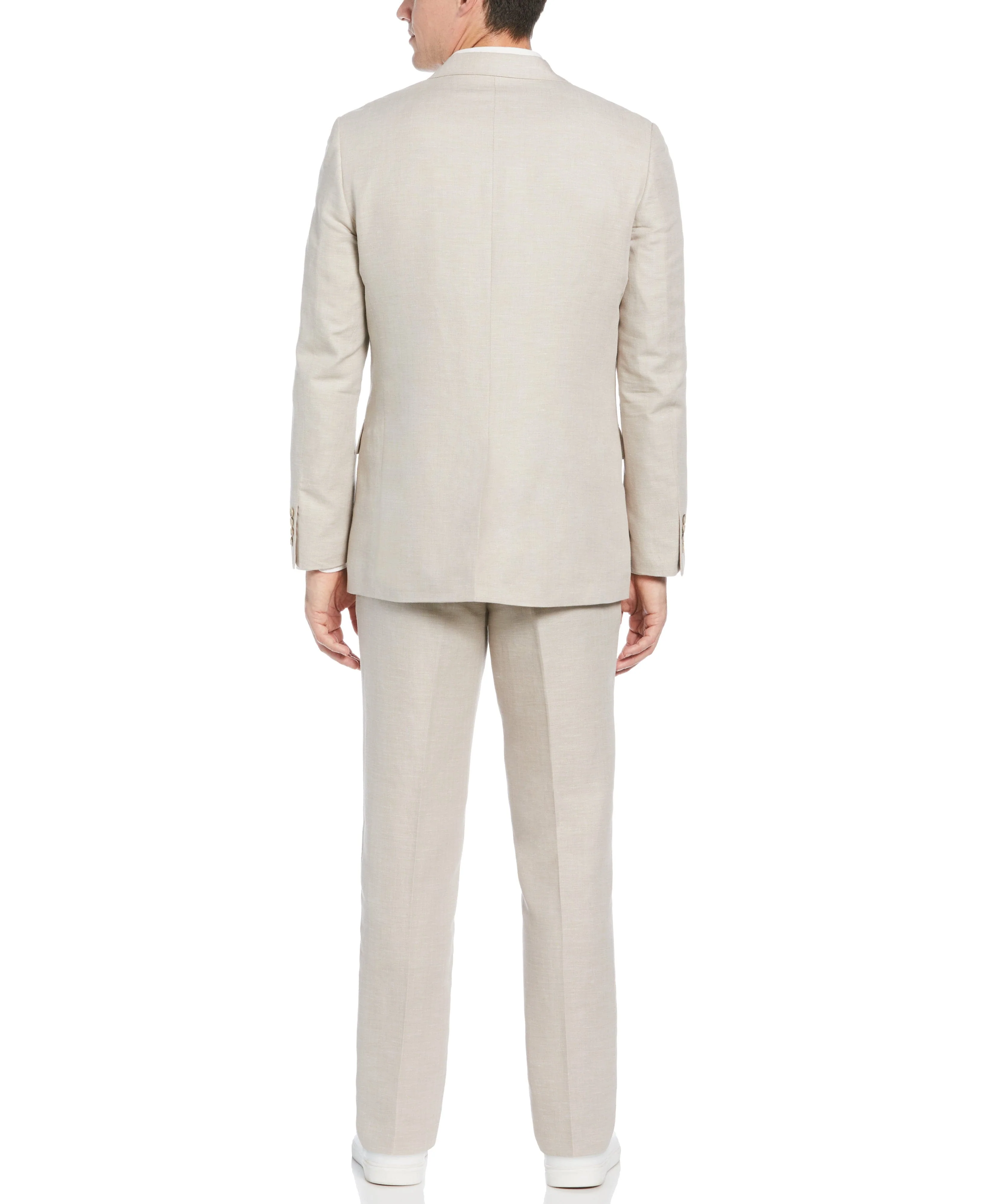 Linen Blend Herringbone Suit Jacket