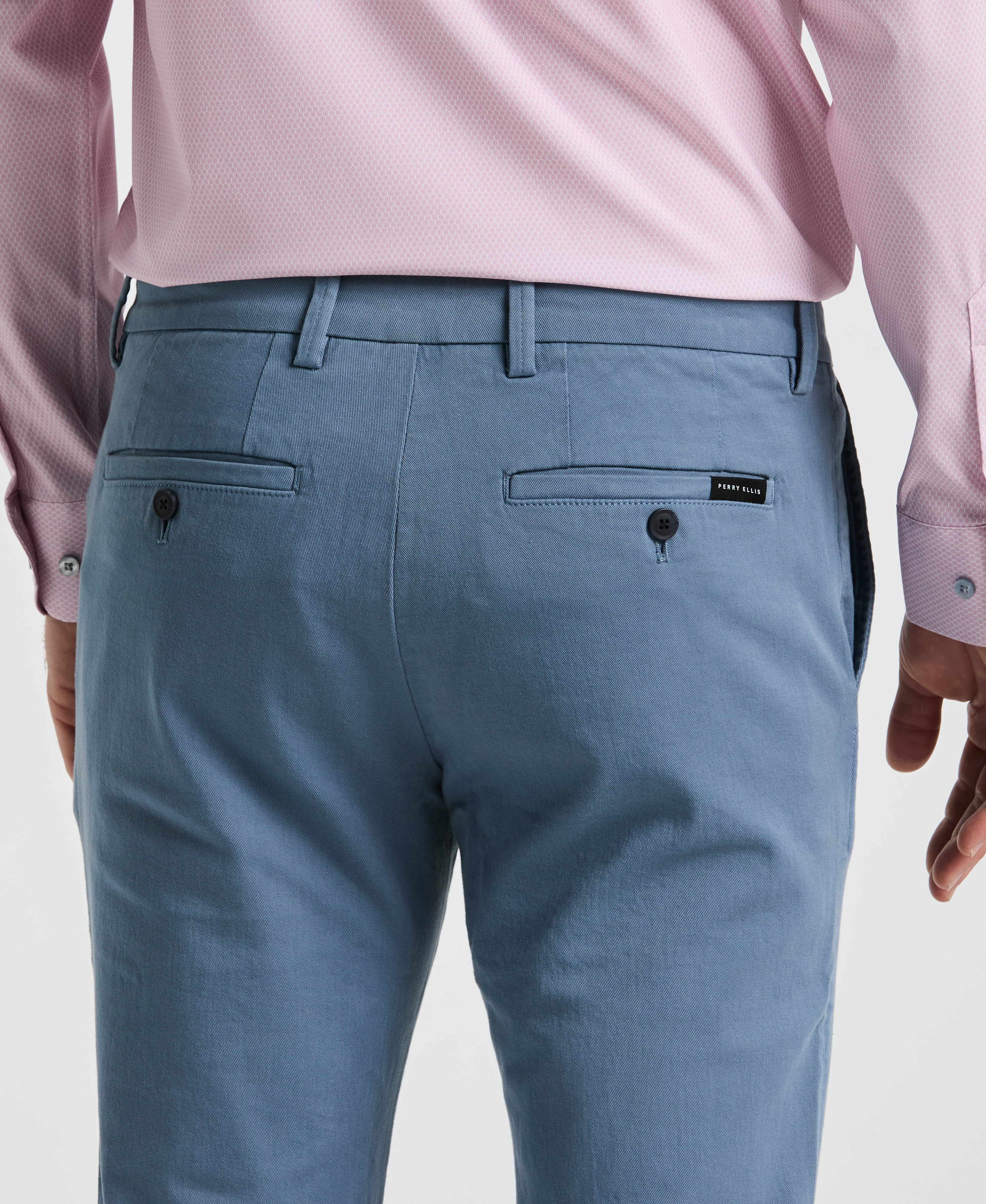 Slim Fit Dyed Solid Twill Chino Pant