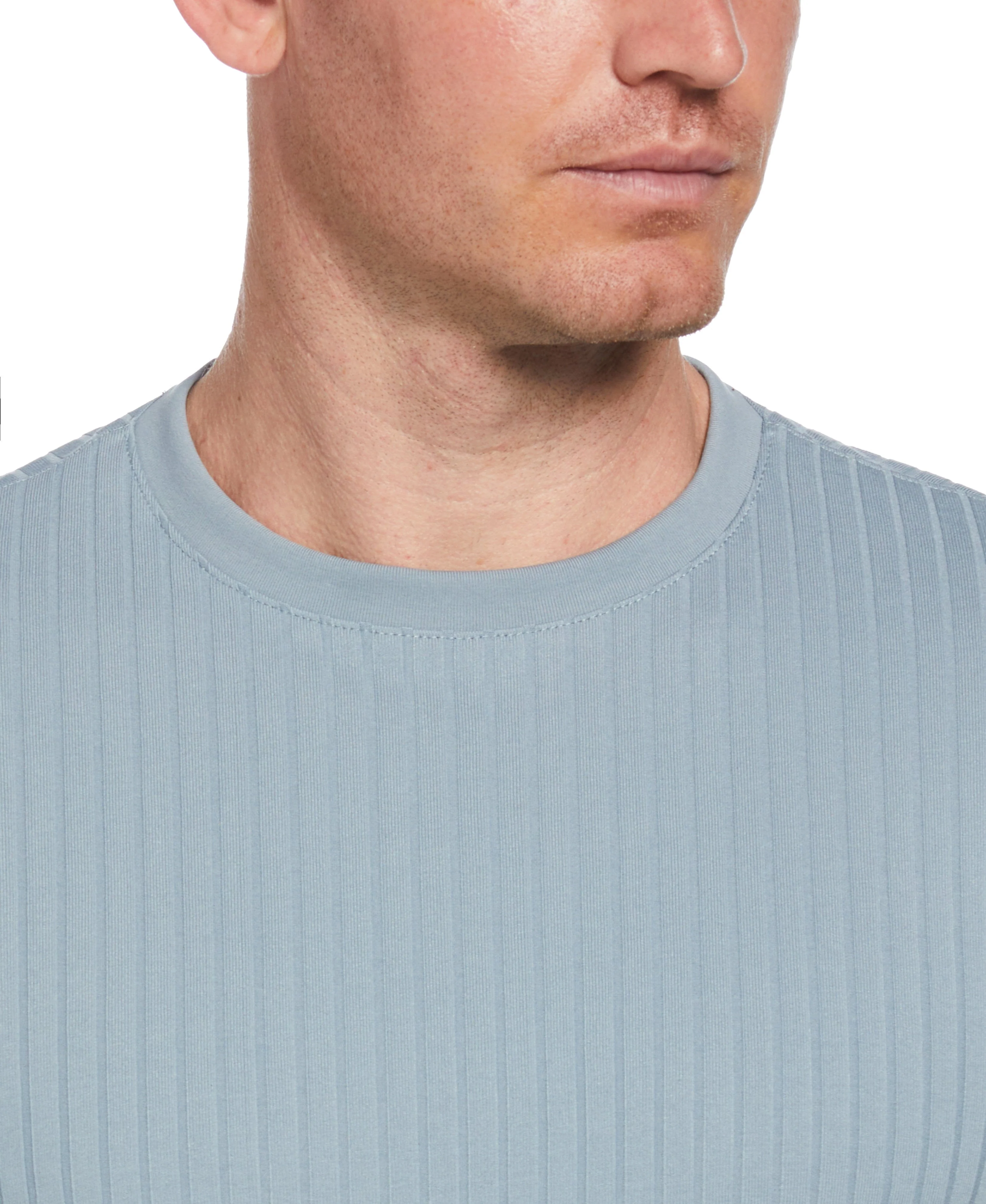 Ribbed Crew Neck Tee