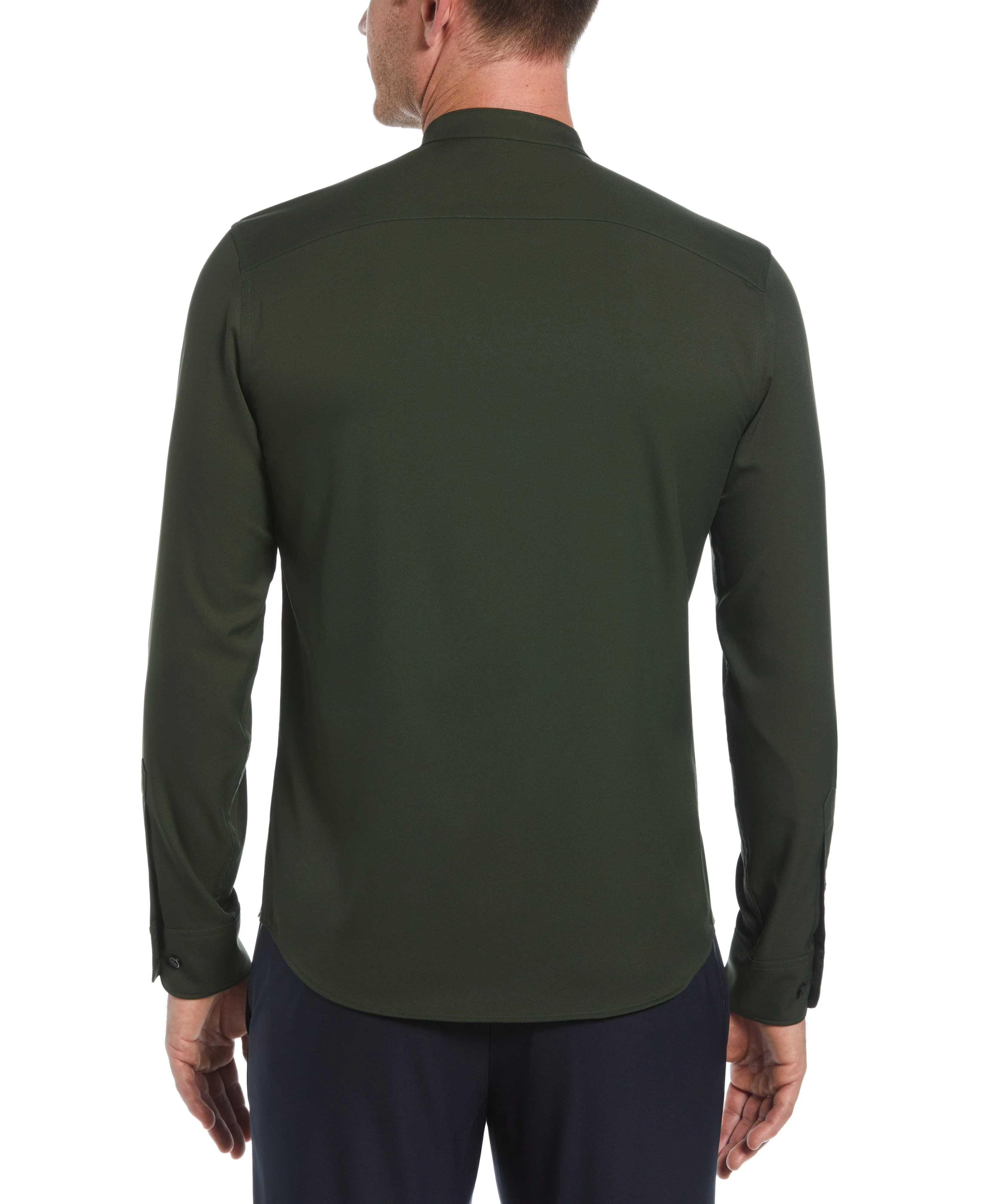 Untucked Total Stretch Slim Fit Banded Collar Shirt