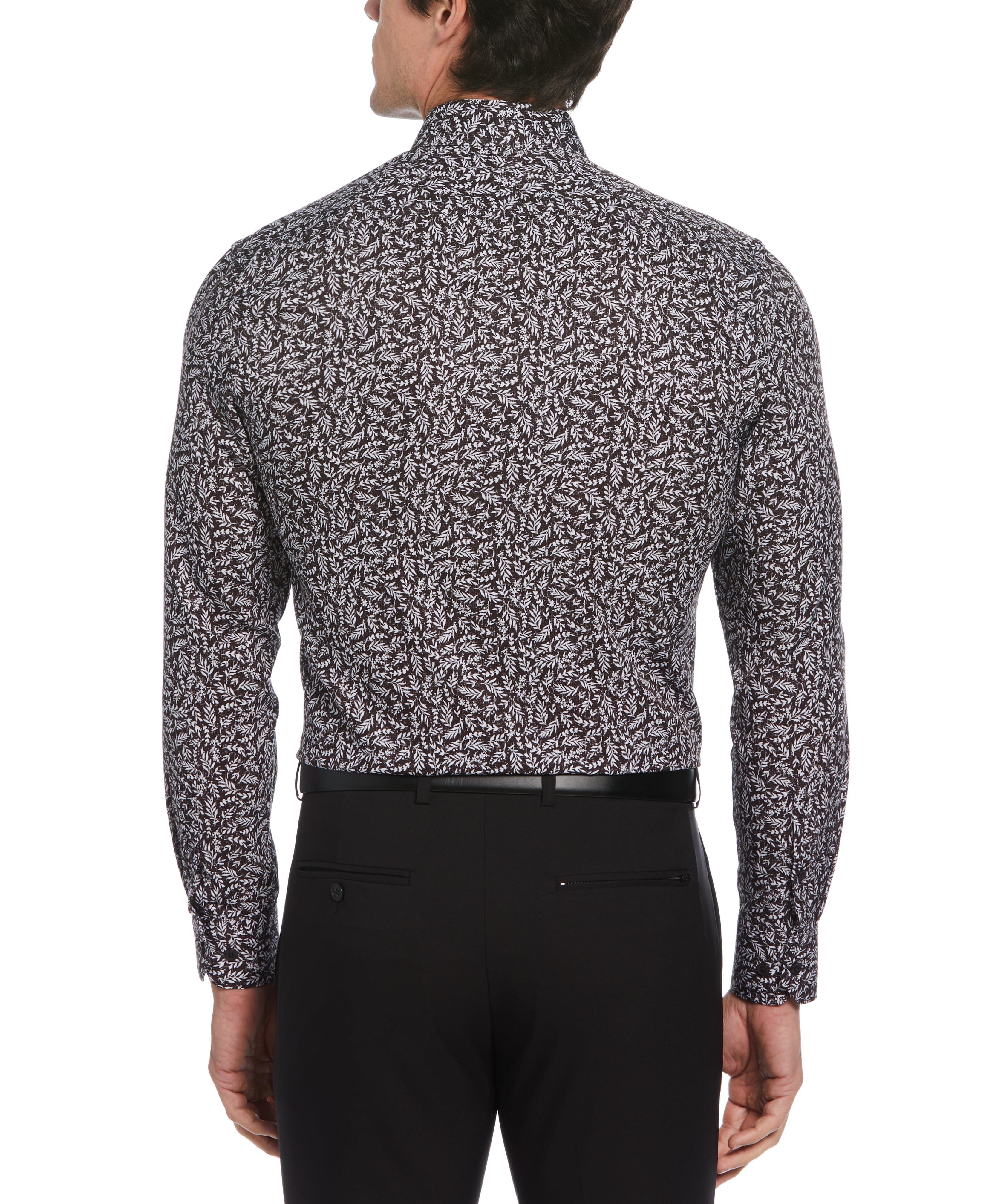 Slim Fit Total Stretch Flower Print Dress Shirt