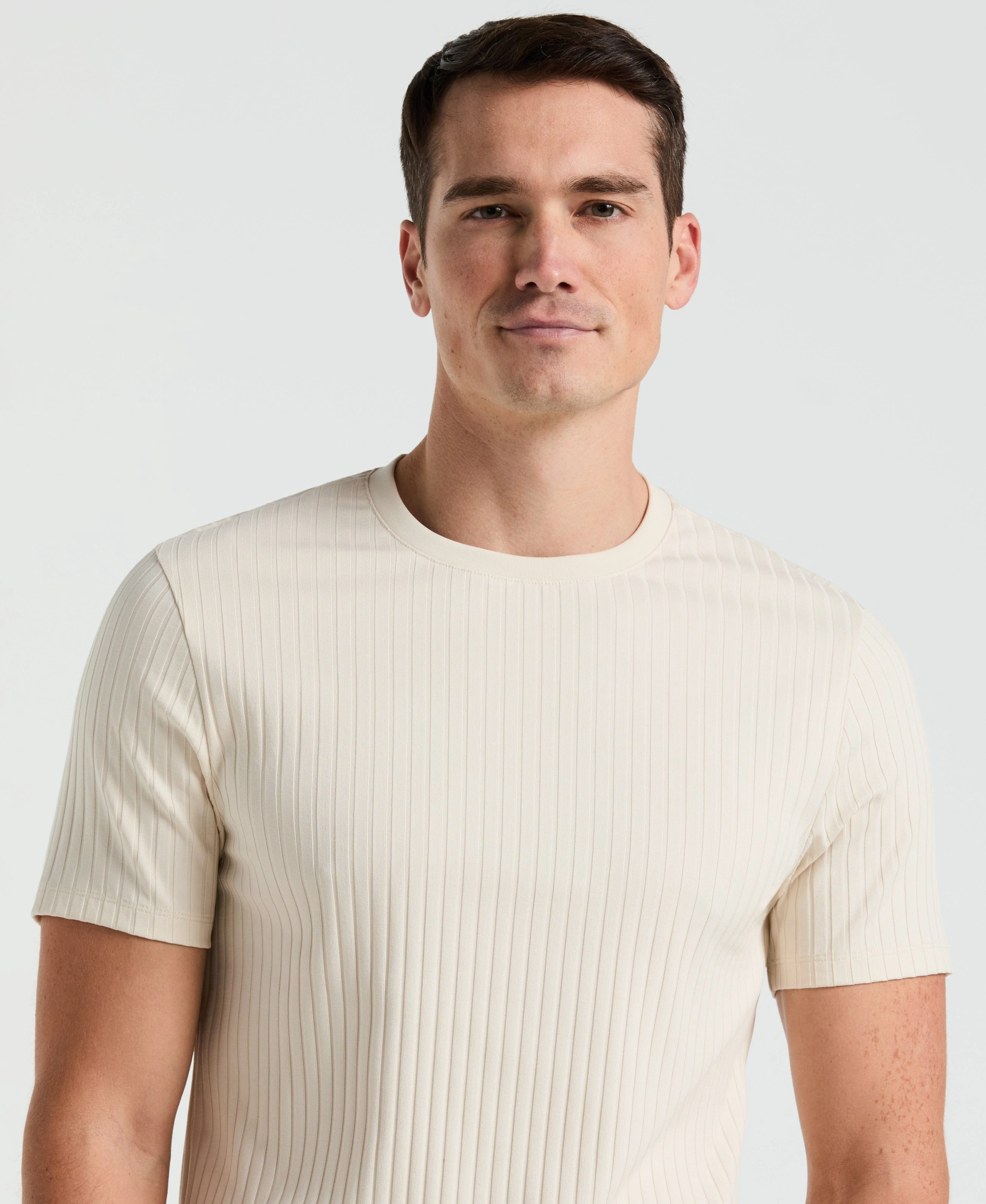 Ribbed Crew Neck Tee