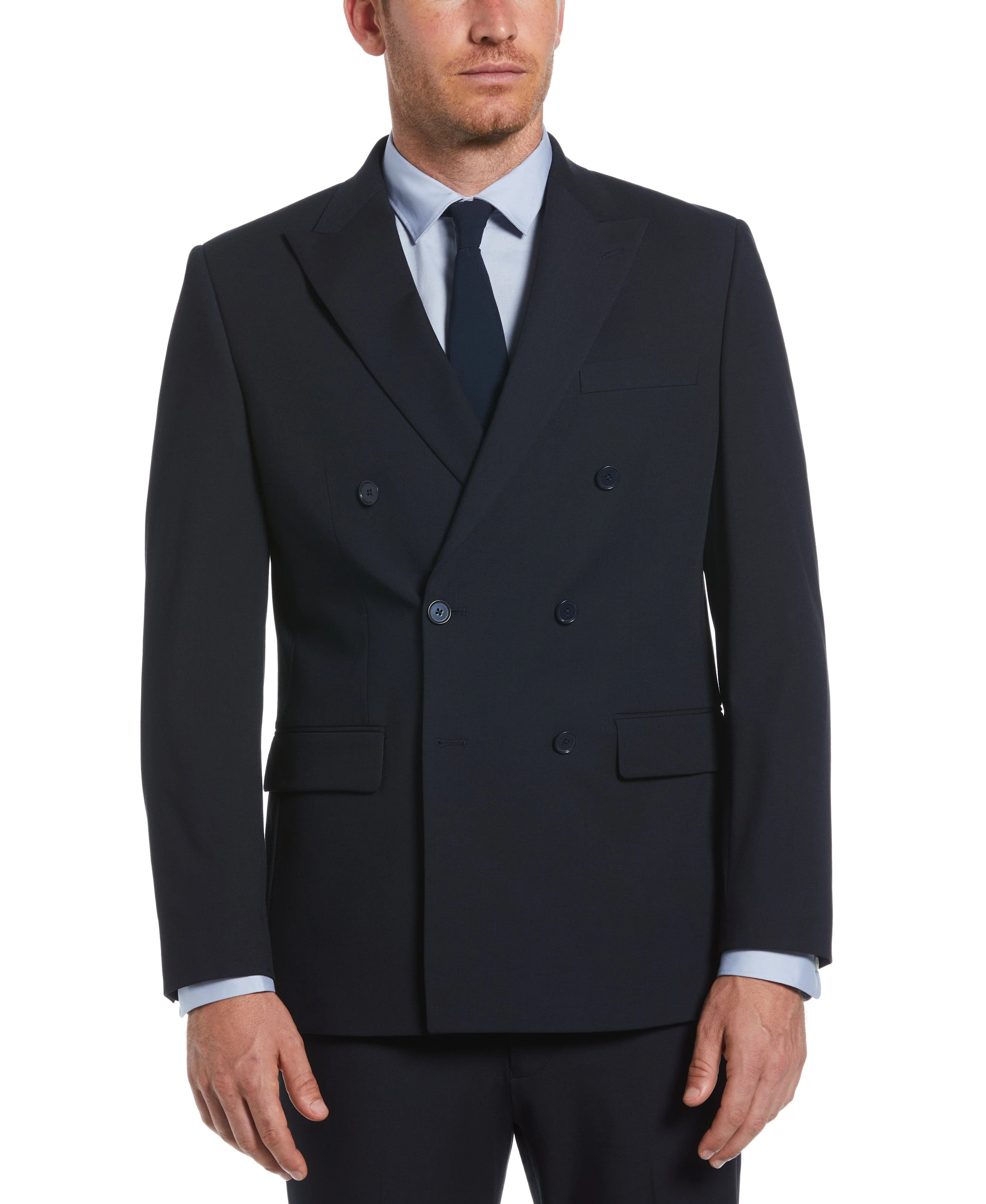 Slim Fit Double Breasted Peak Lapel Suit Jacket