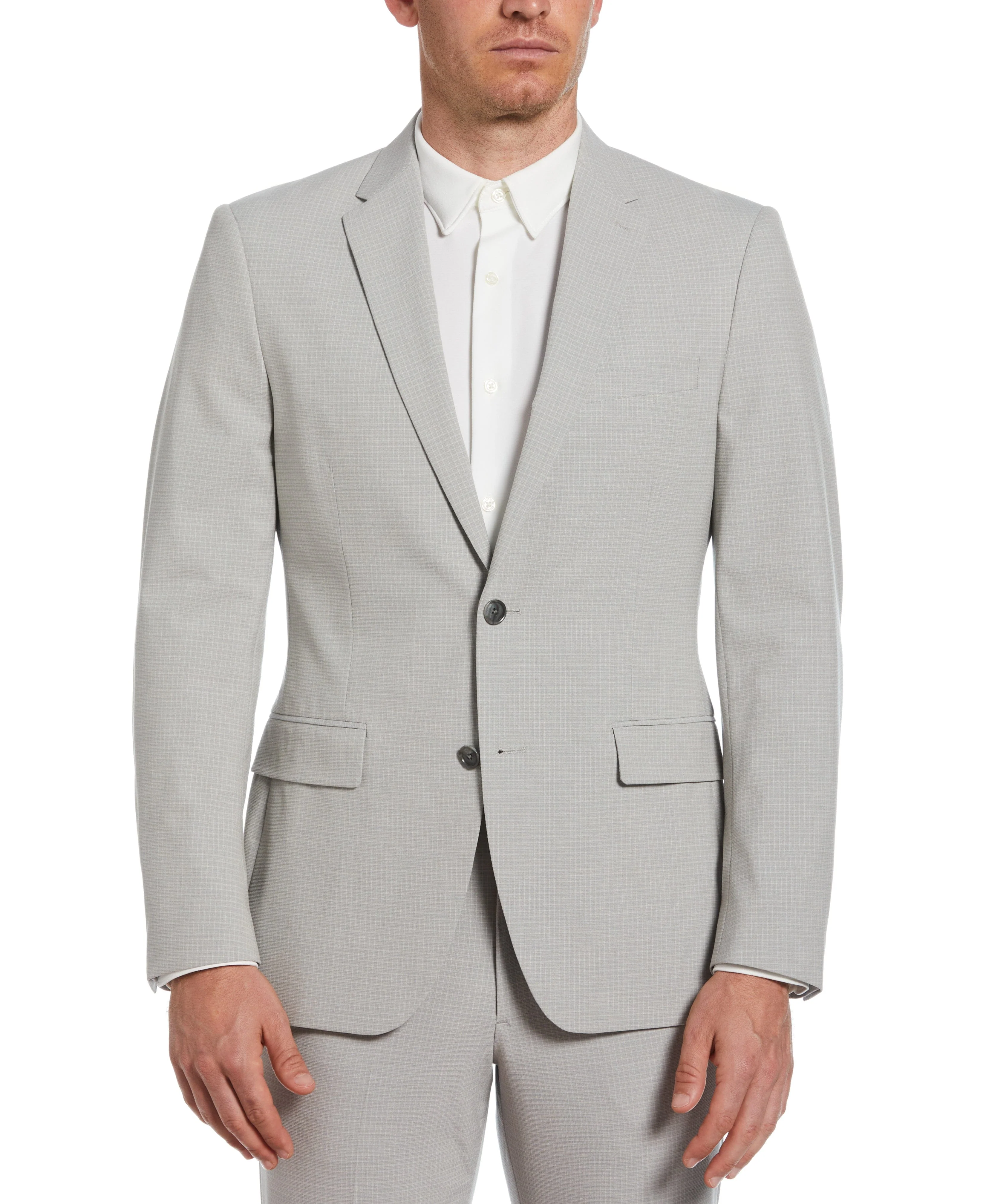 Slim Fit Subtle Micro Check Suit Jacket