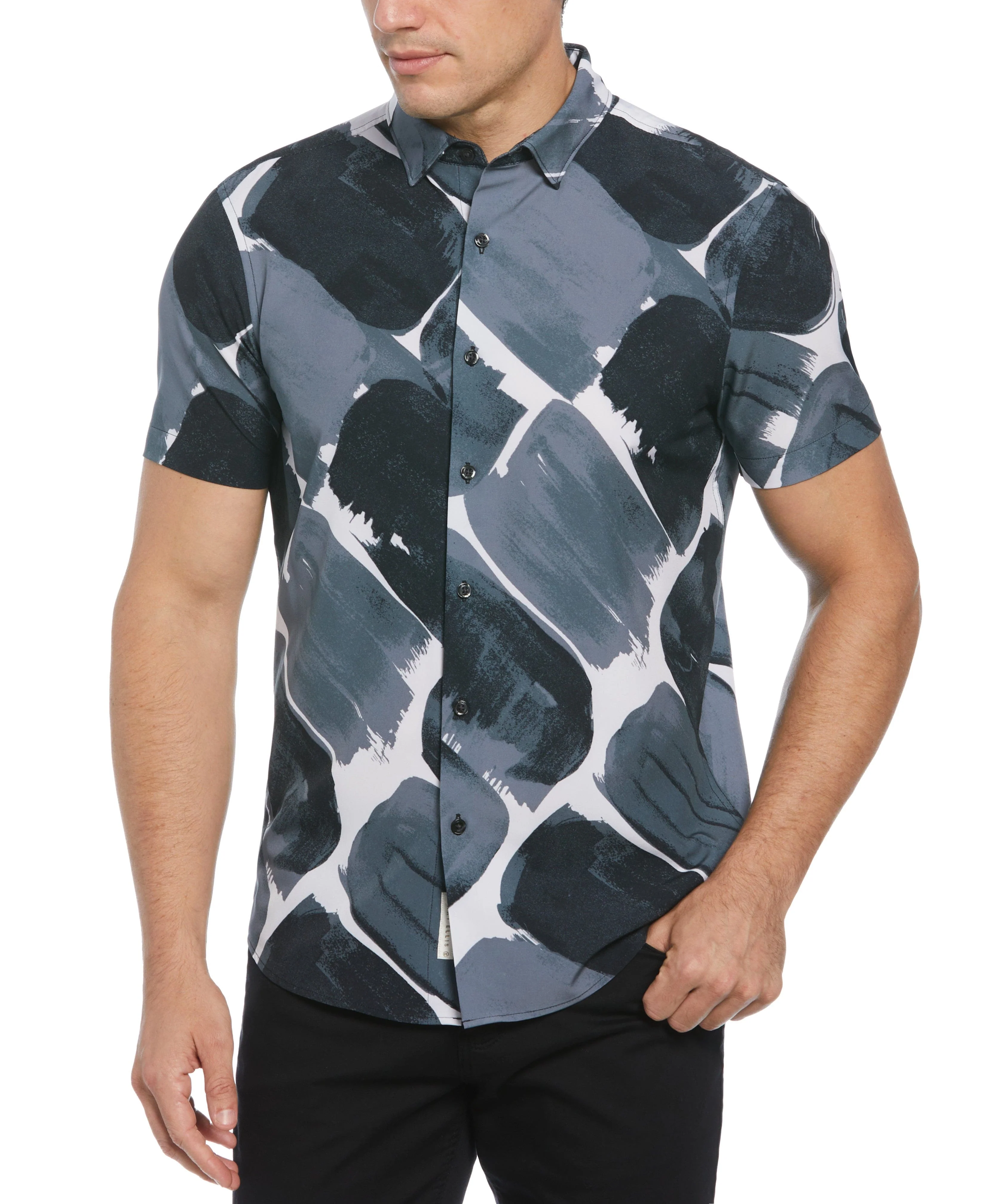 Total Stretch Slim Fit Paint Stroke Shirt