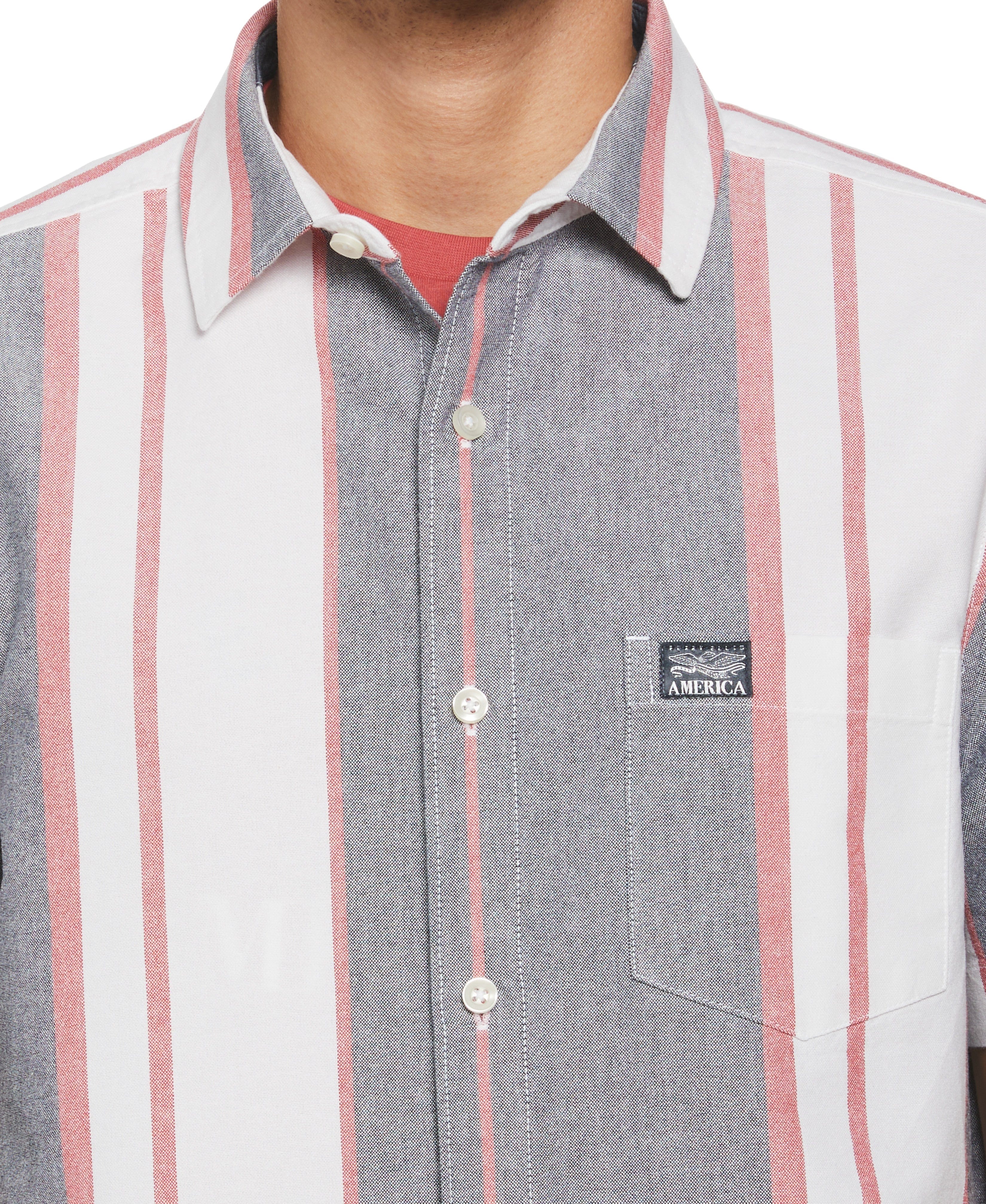 Oxford Stripe Print Shirt
