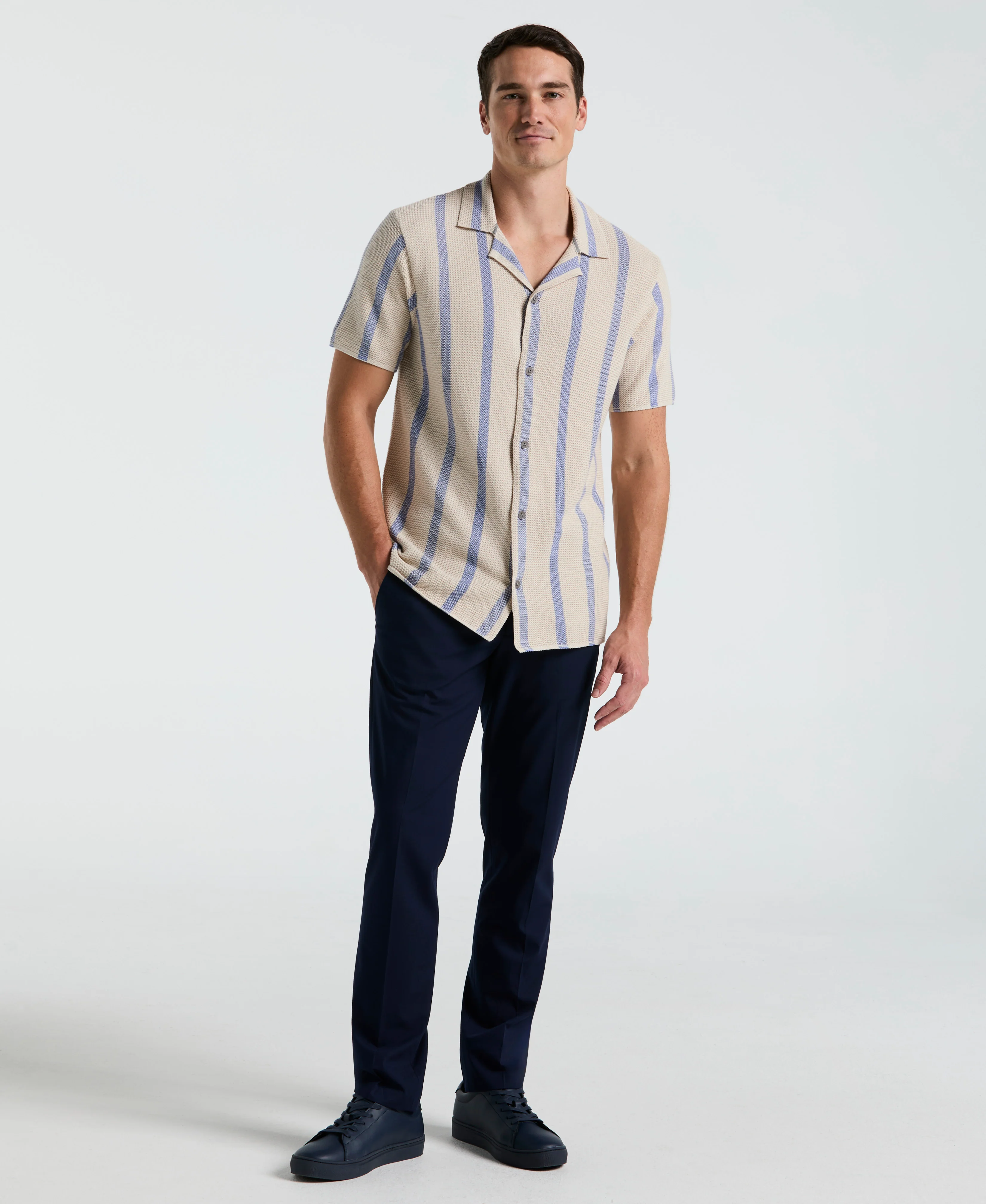 Cotton Open Stitch Sweater Shirt