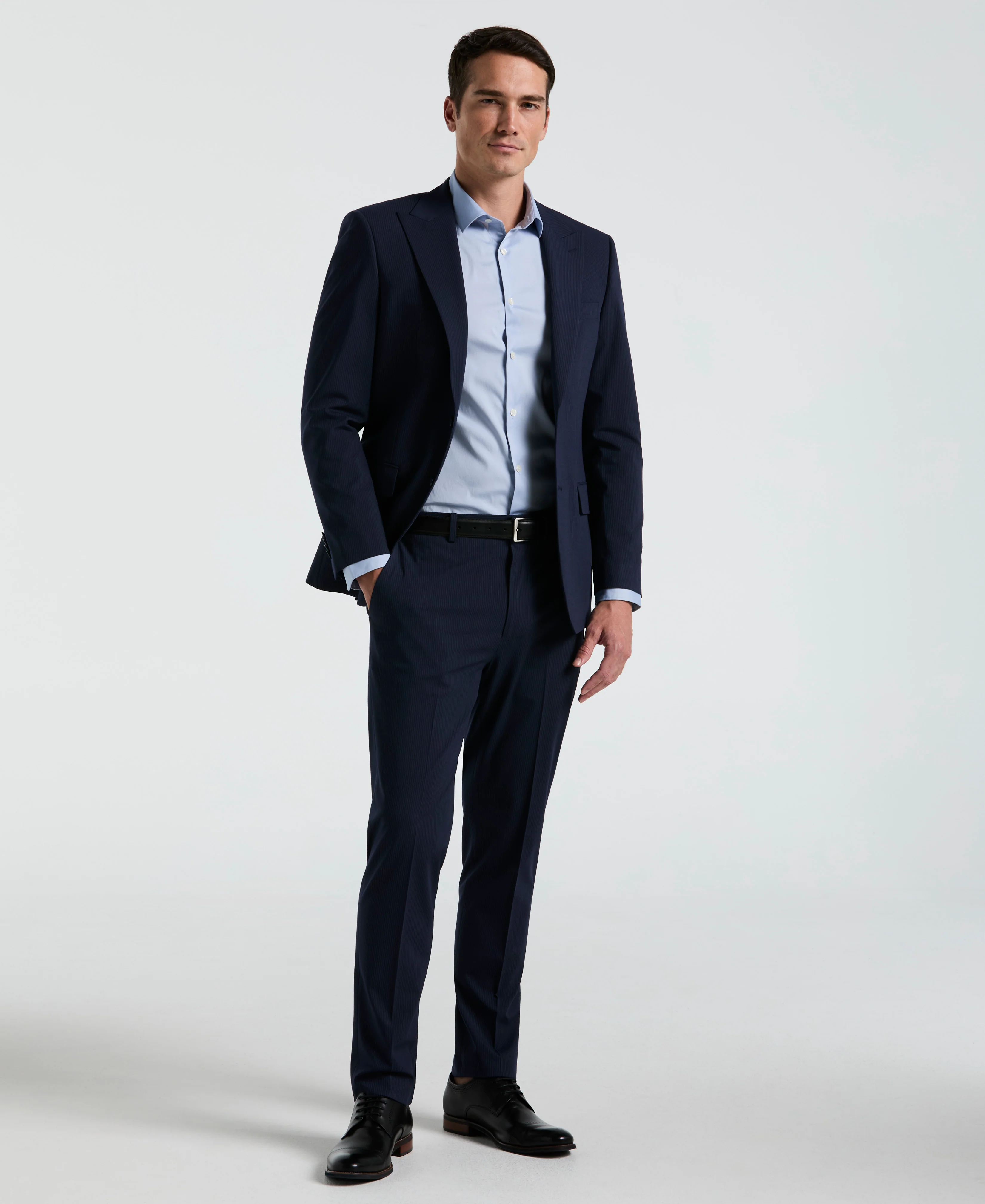 Slim Fit Pinstripe Suit Jacket