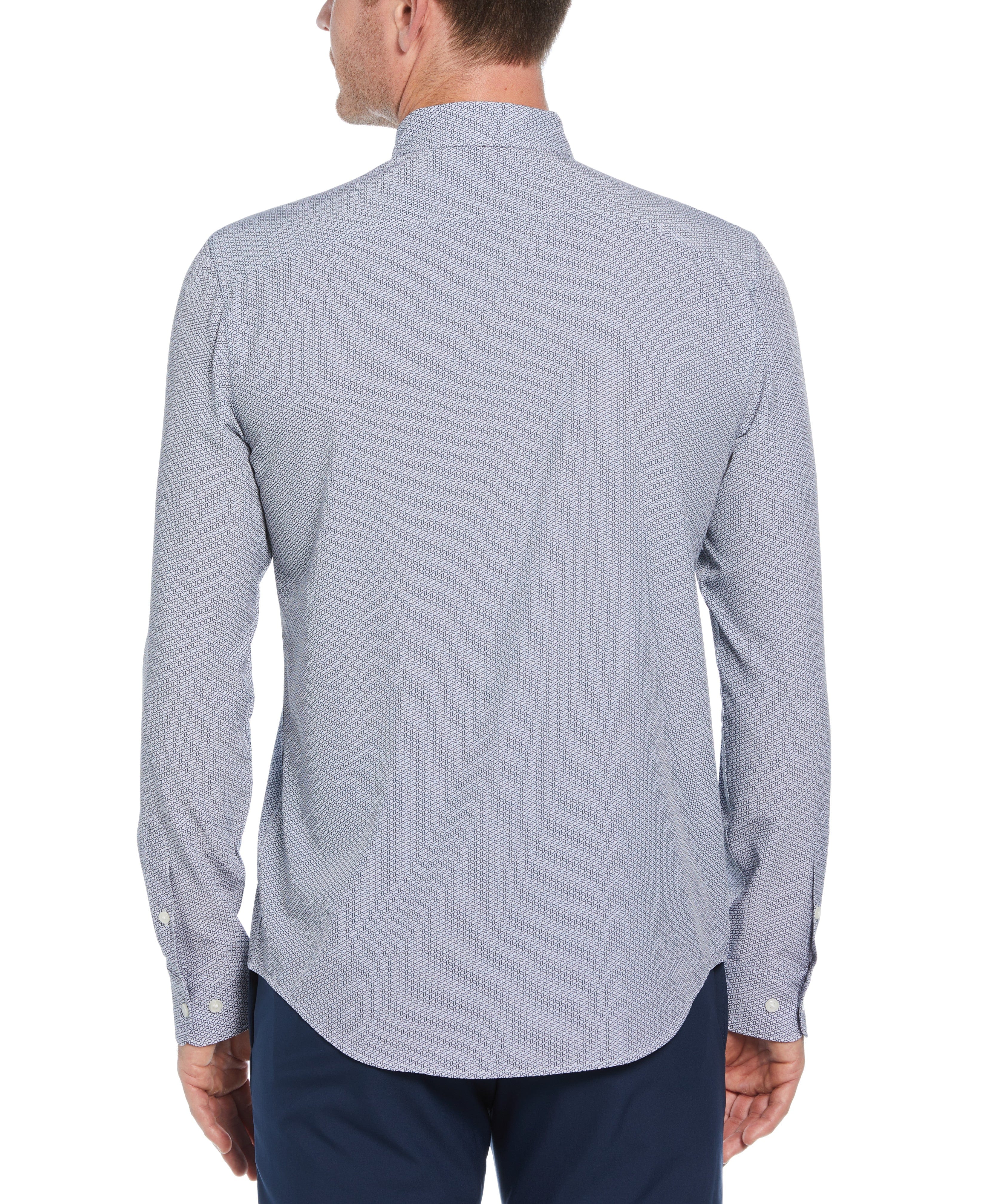 Slim Fit Button-Down Geo Print Shirt