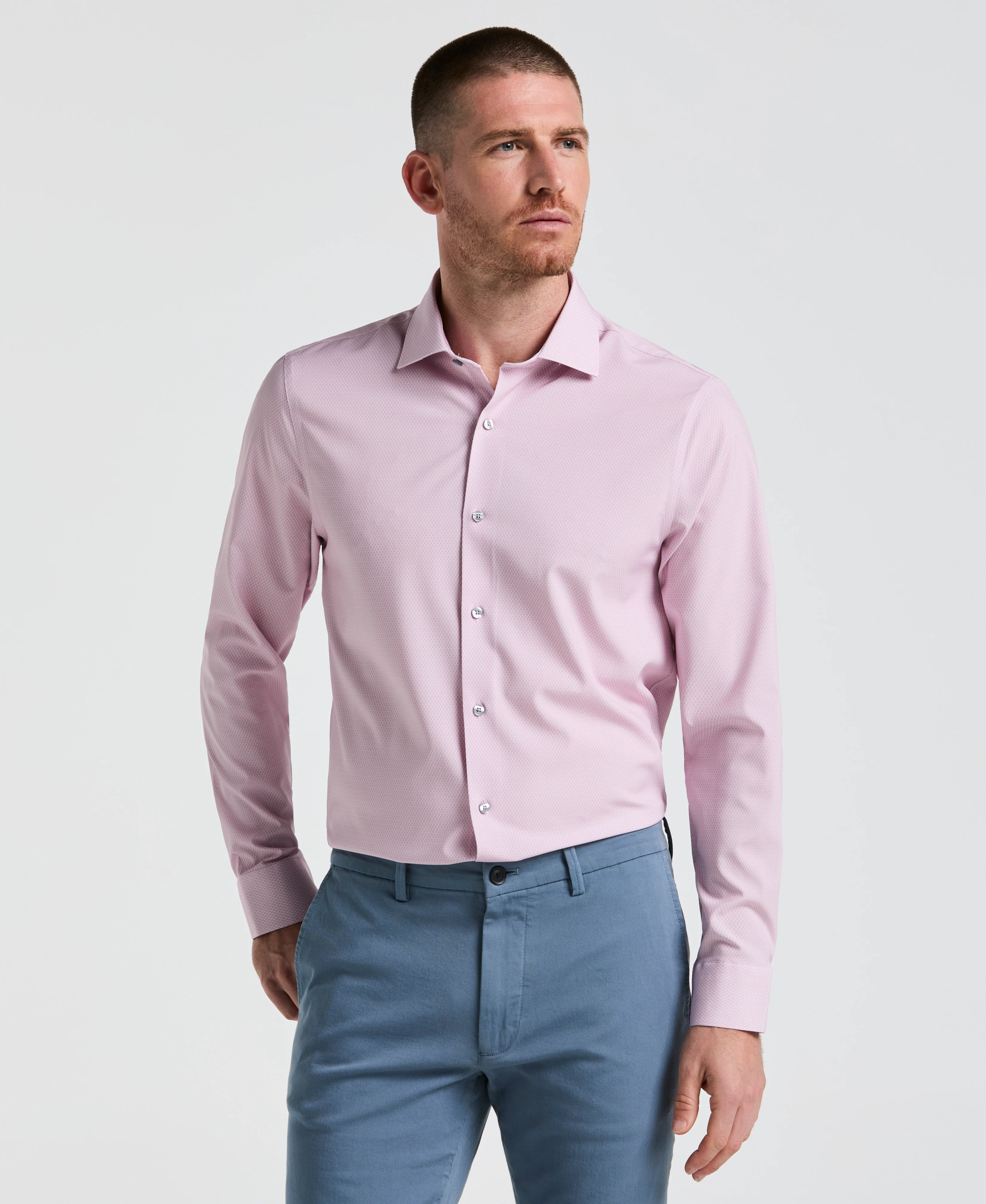 Performance Tech Geo Print Dress Shirt