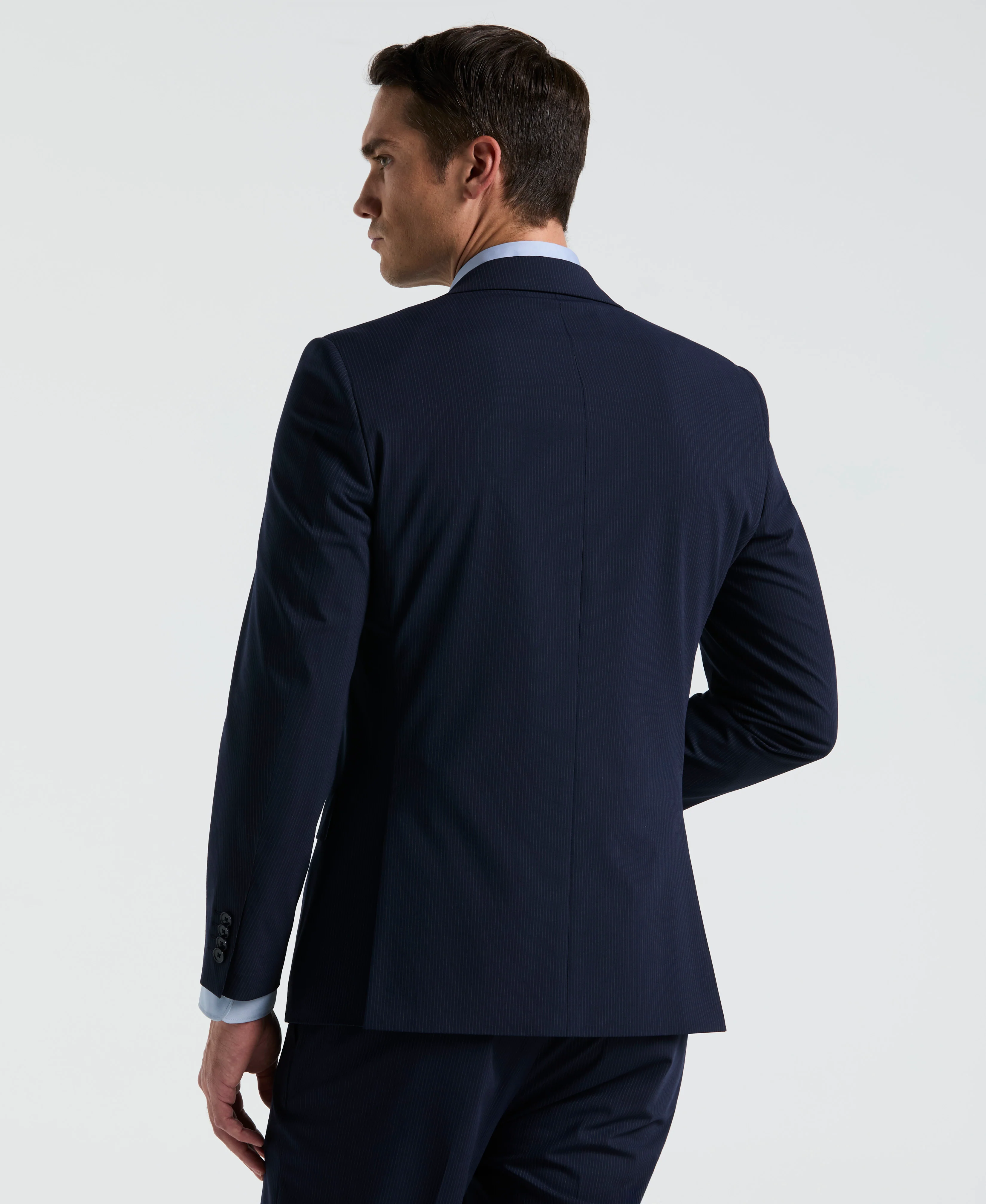 Slim Fit Pinstripe Suit Jacket